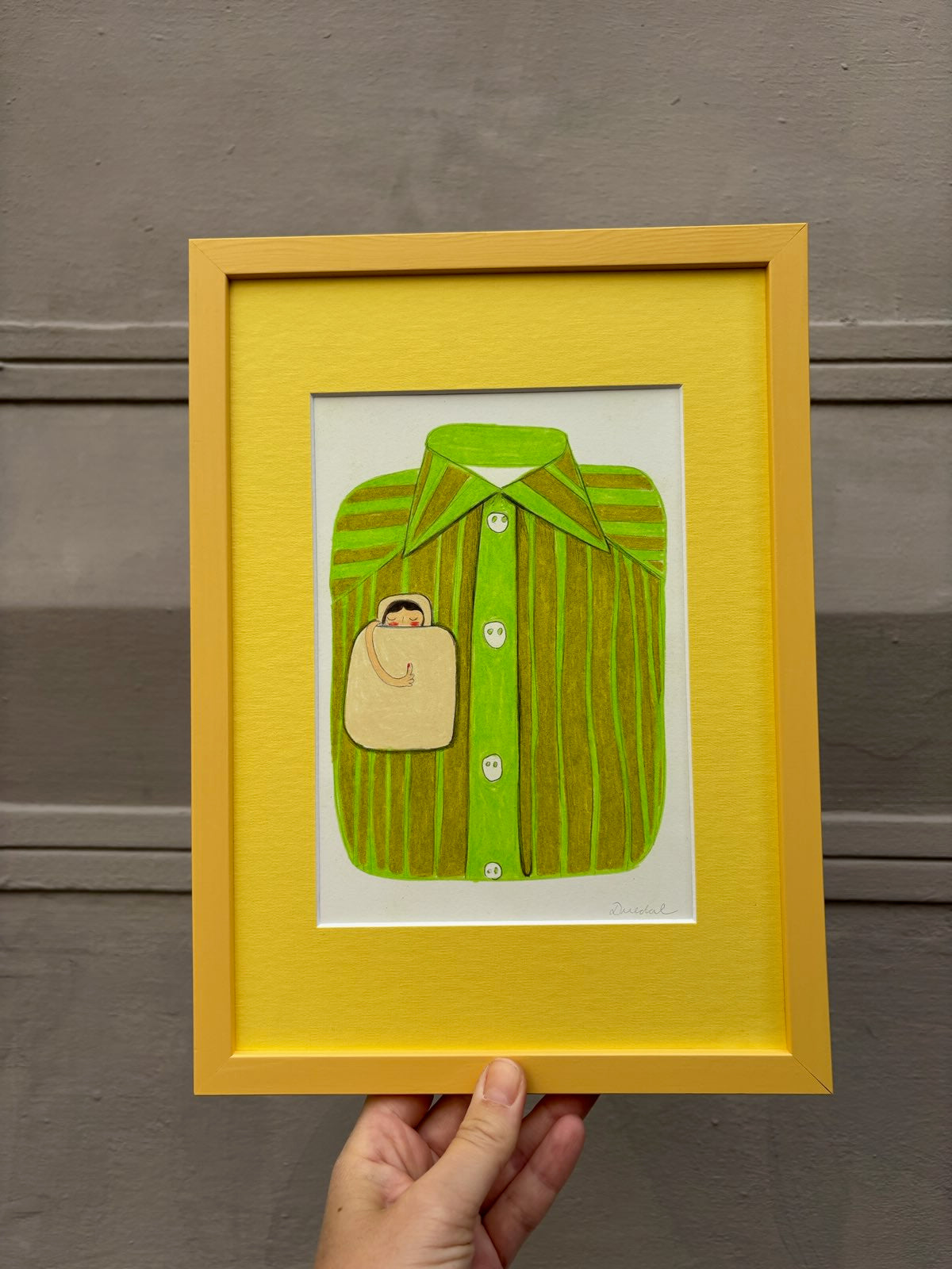 "My pocket friend" / Original A4 illustration (framed)