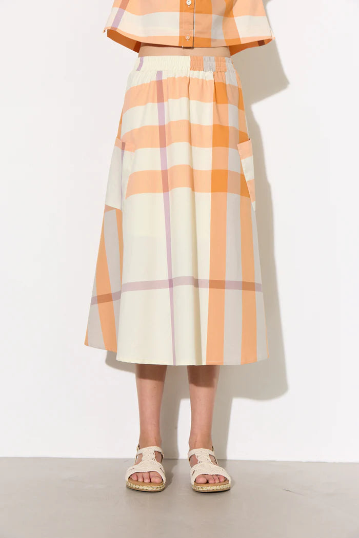 Frankie Skirt - Orange check