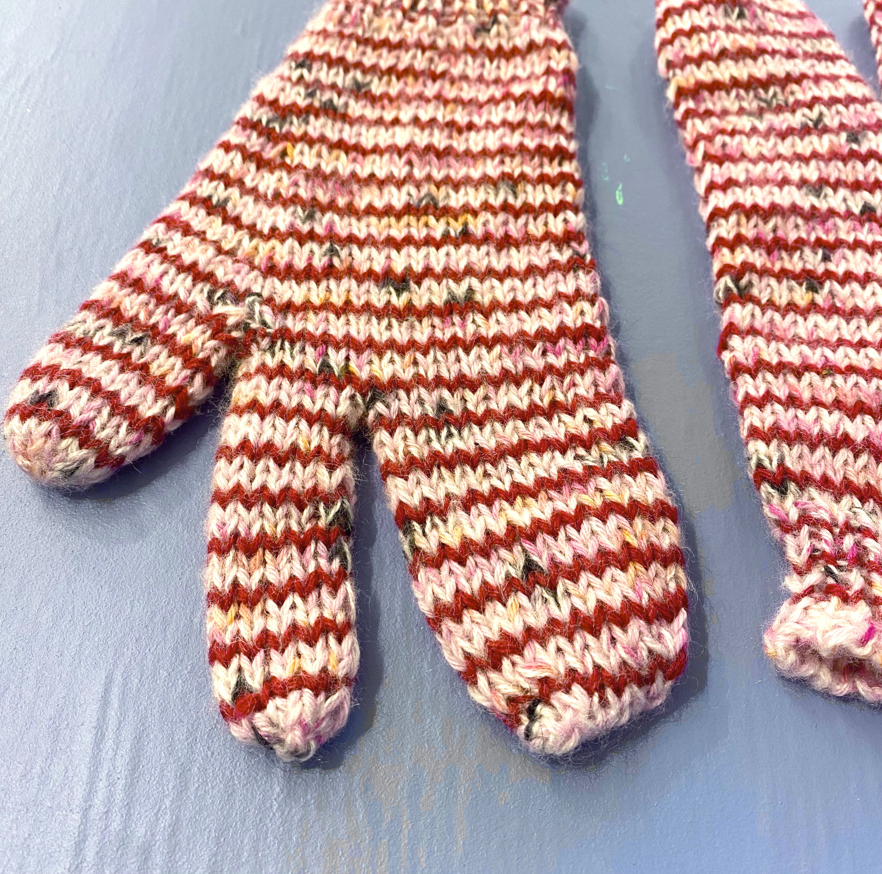 Tabi mittens stribet