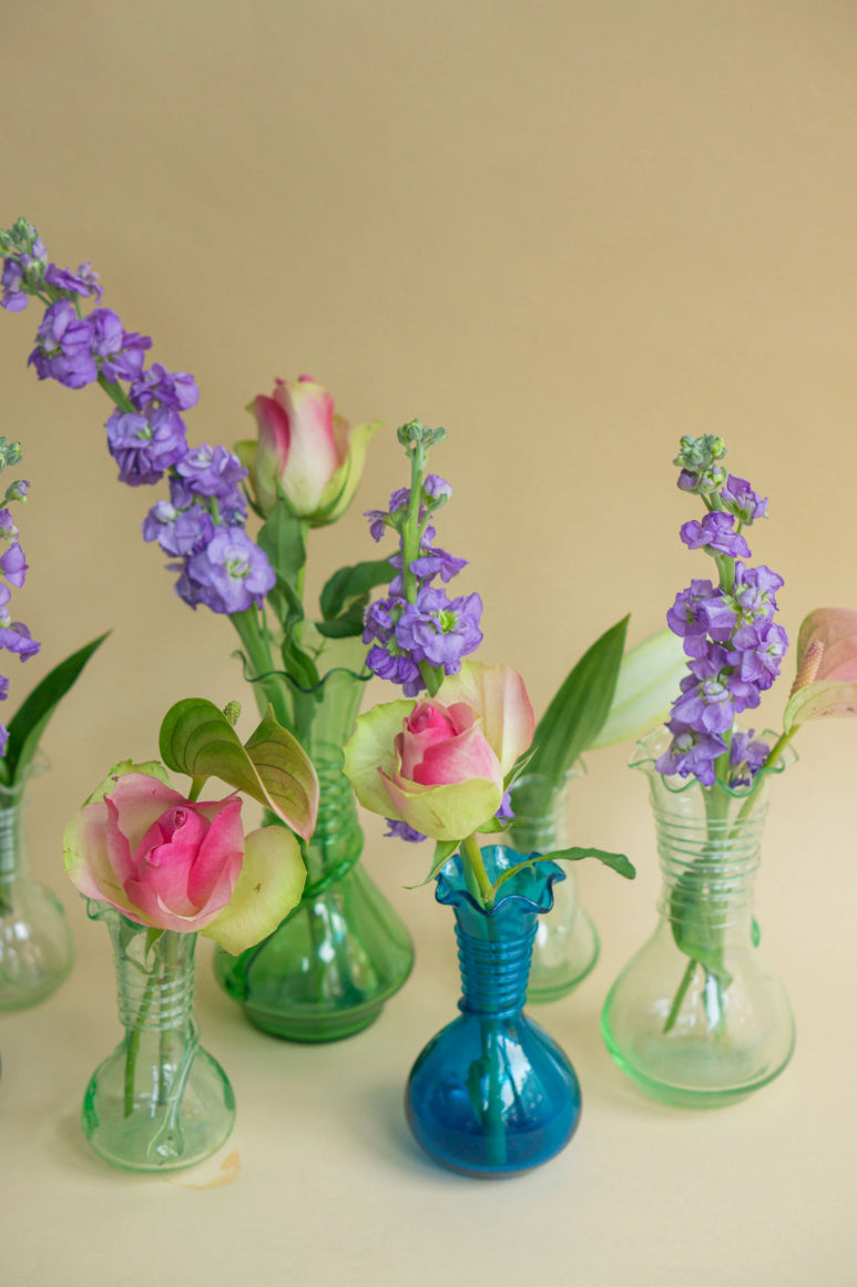 Små mundblæste glasvaser