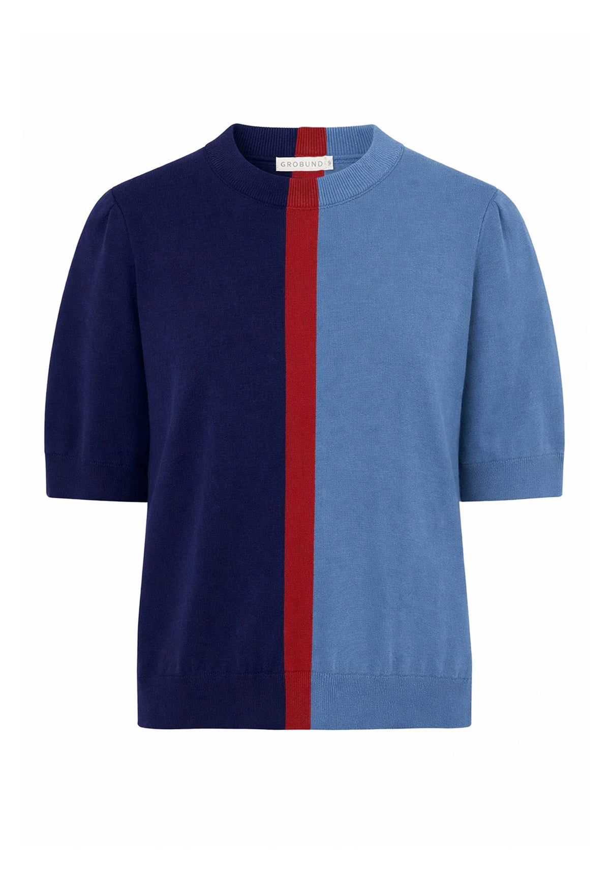 Thea knit tee Bauhaus, blue