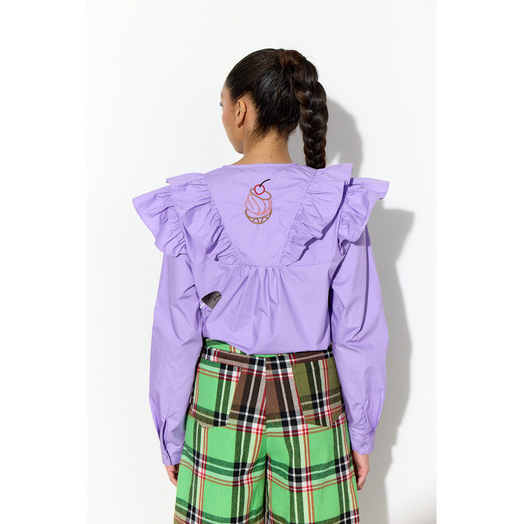 Nola Ruffle Shirt - Lavender