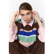 Tallulah Knit Vest - Brown Stripes
