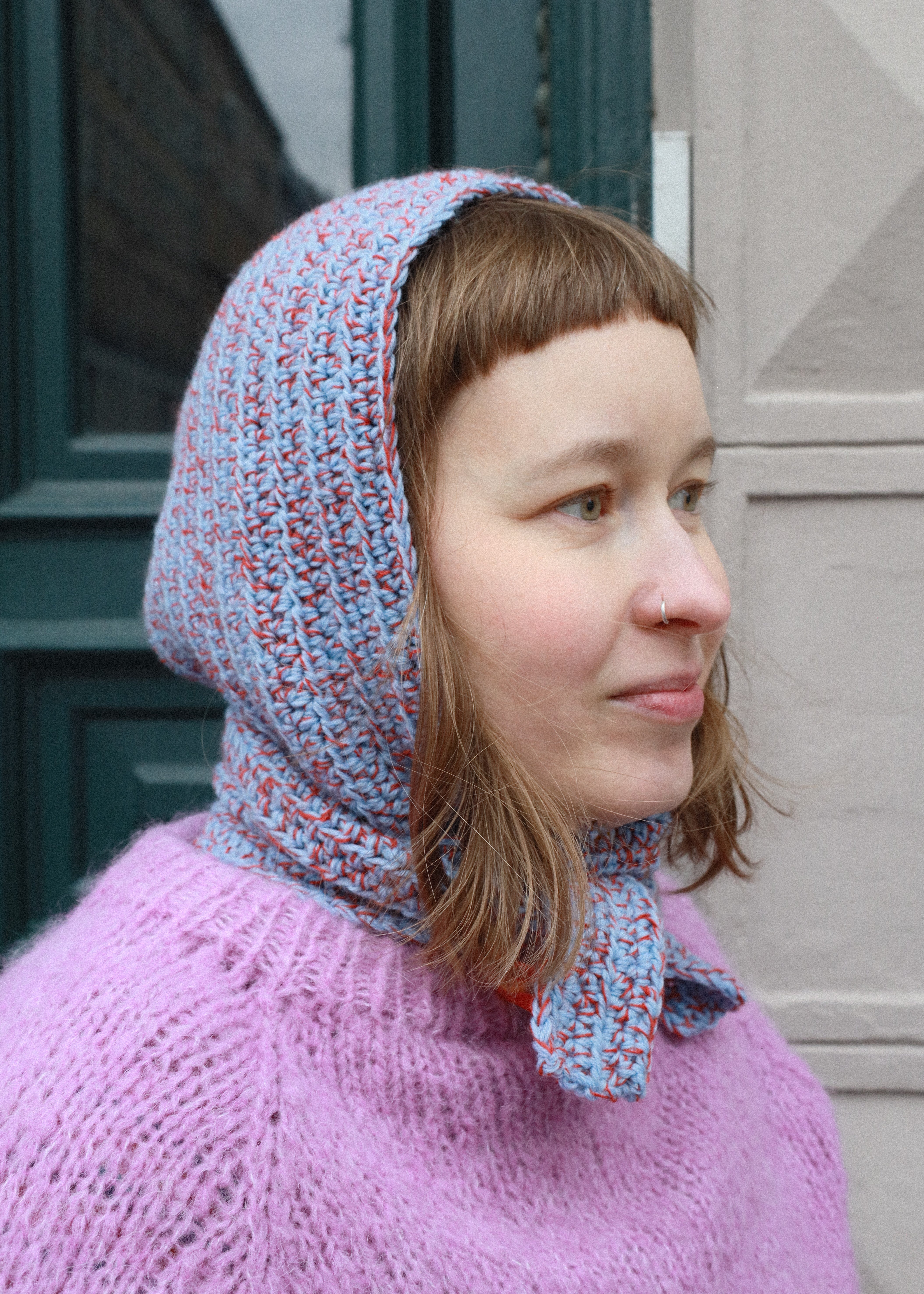 Bonnet / Hætte Lyseblå rust