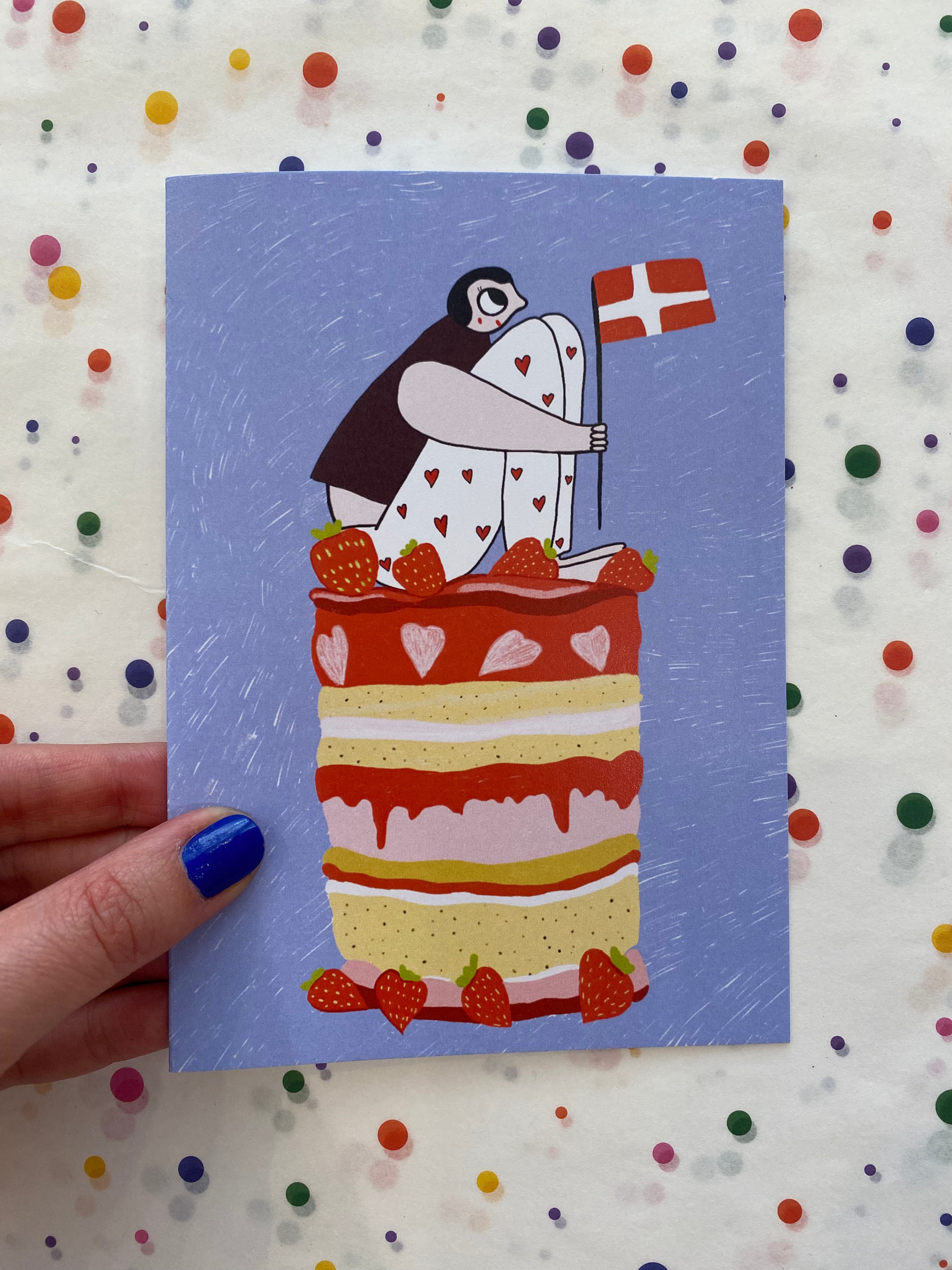 Kunstnerkort A6 - lagkage