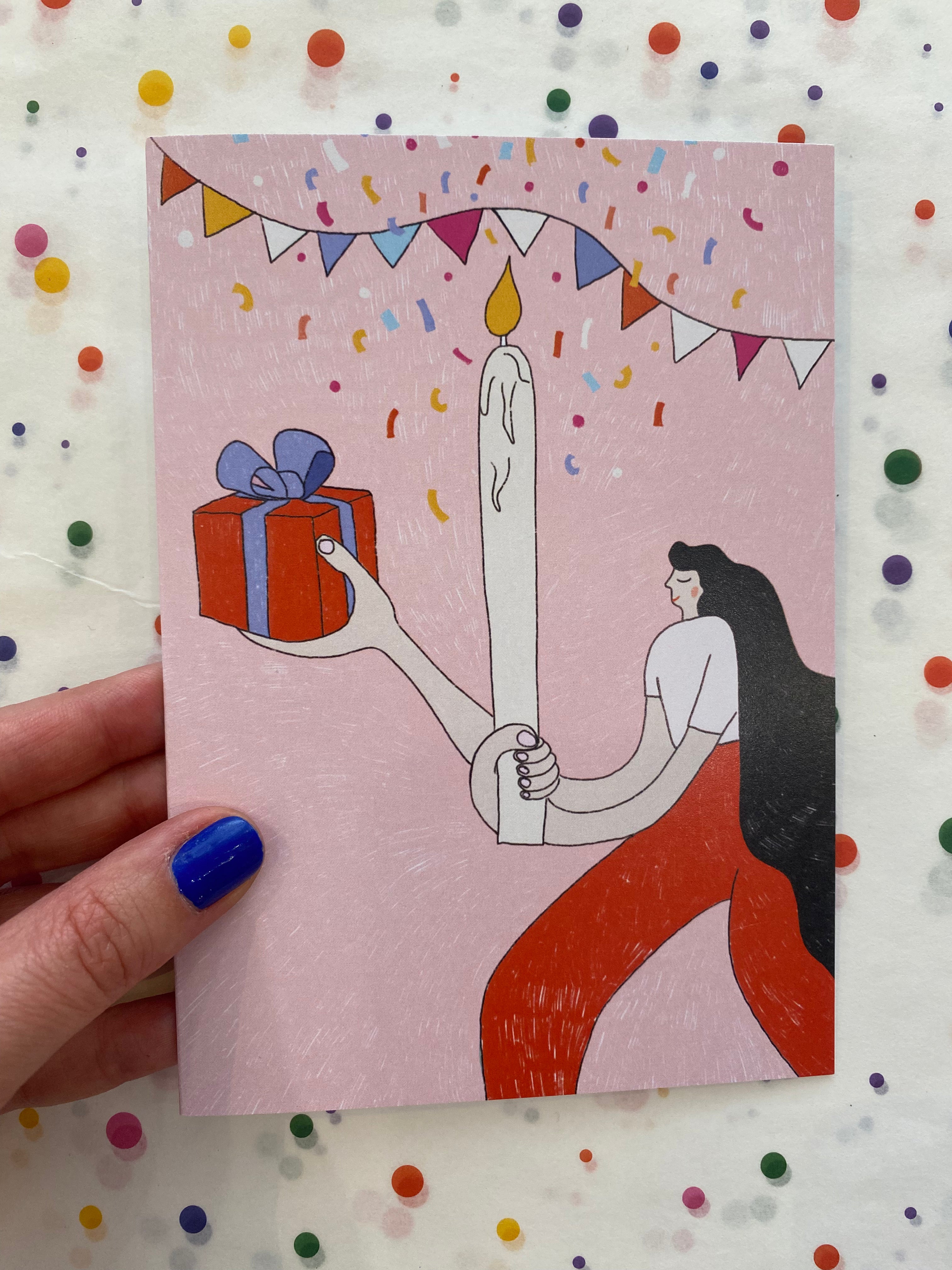 Kunstnerkort A6 - fødselsdag