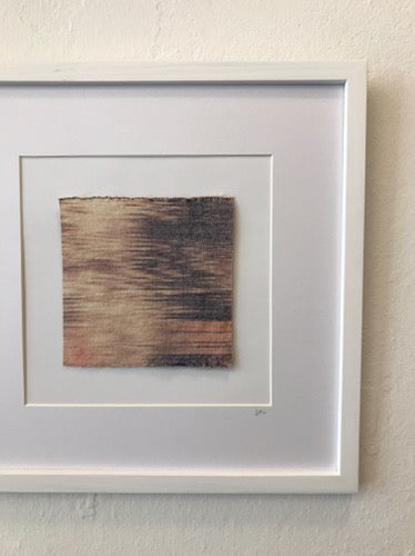 Sunrise nr.1 - handwoven original textile (framed)