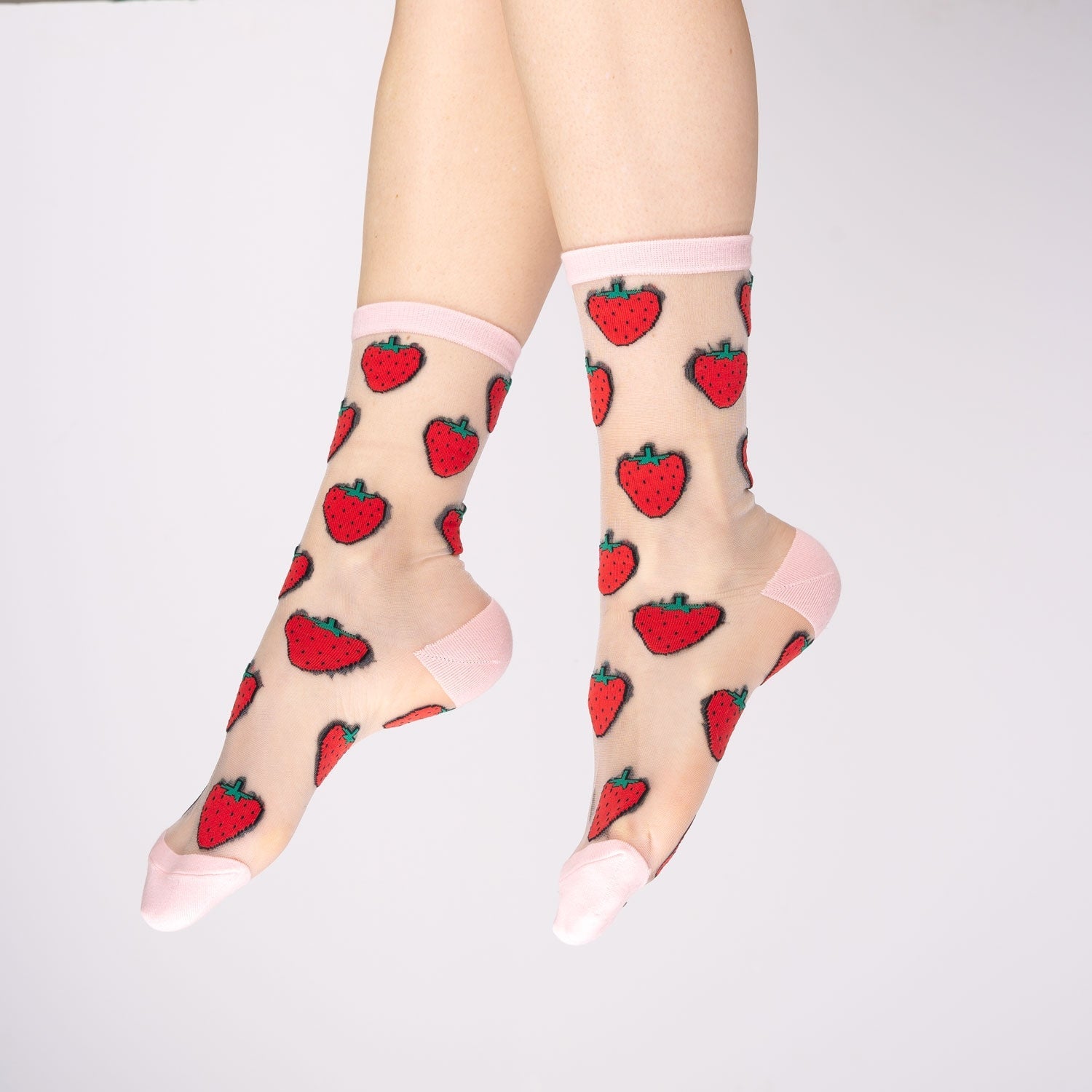 Strawberry socks, sheer