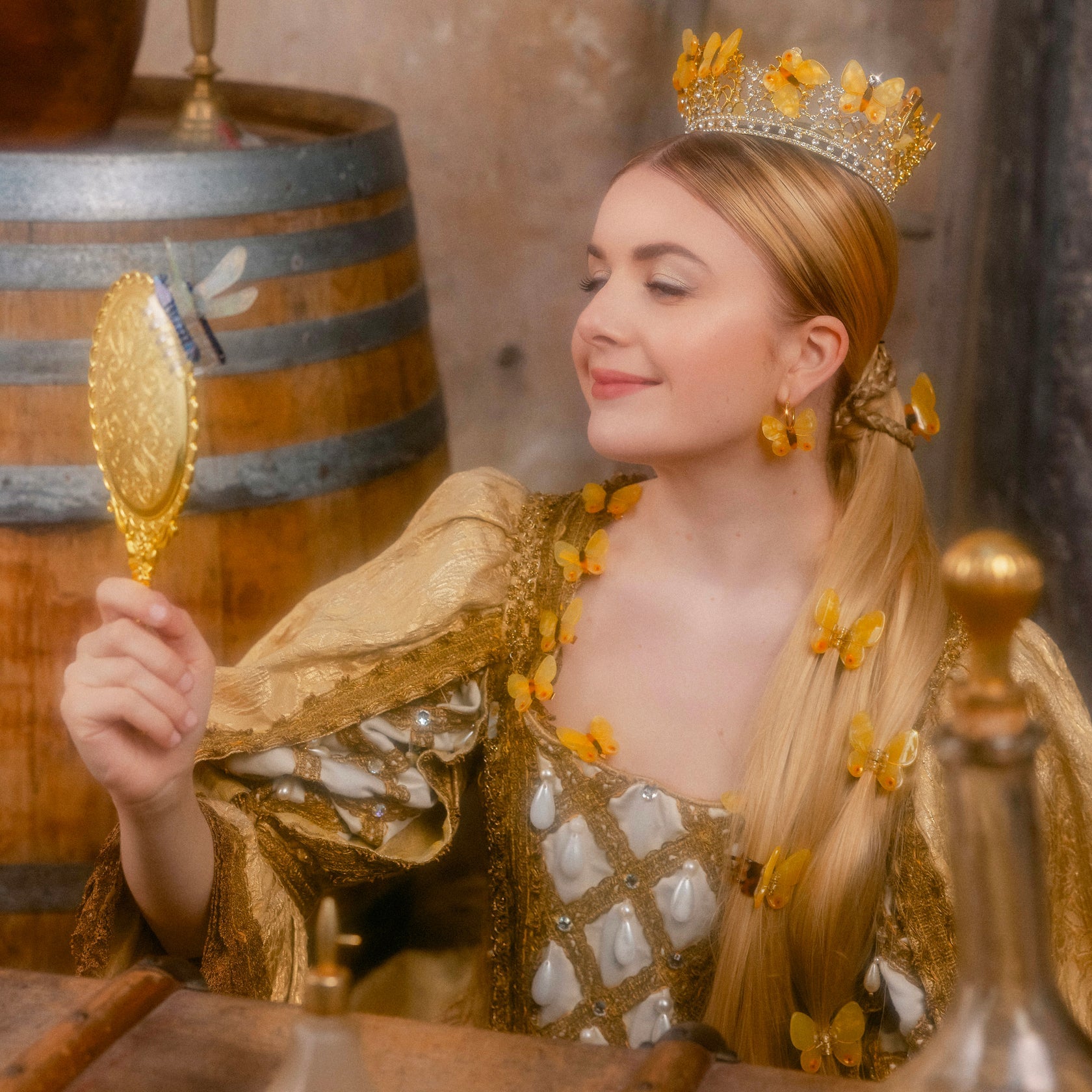 Gul sommerfugl Hårklip