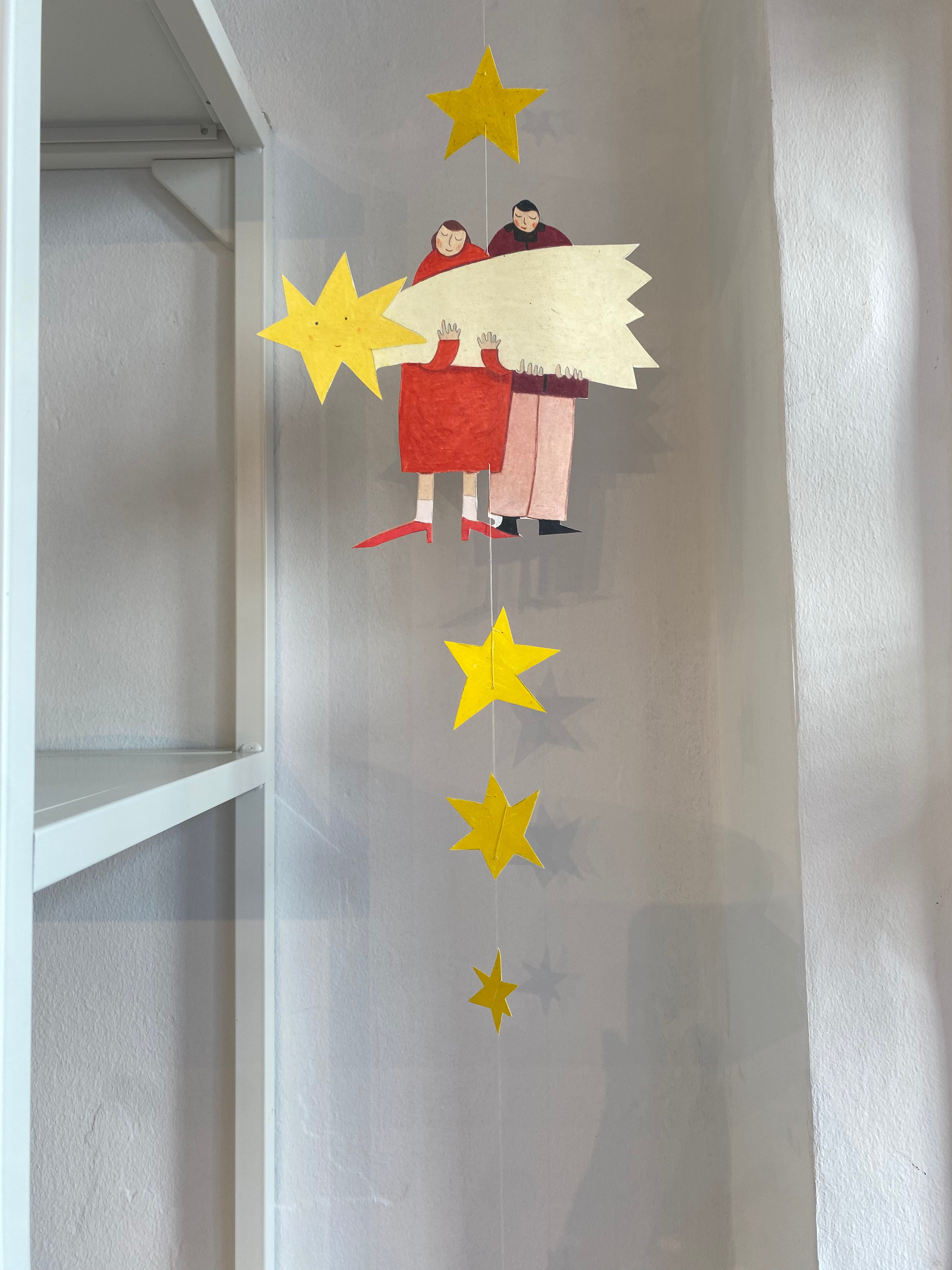 "Star couple" / Original hanging decoration