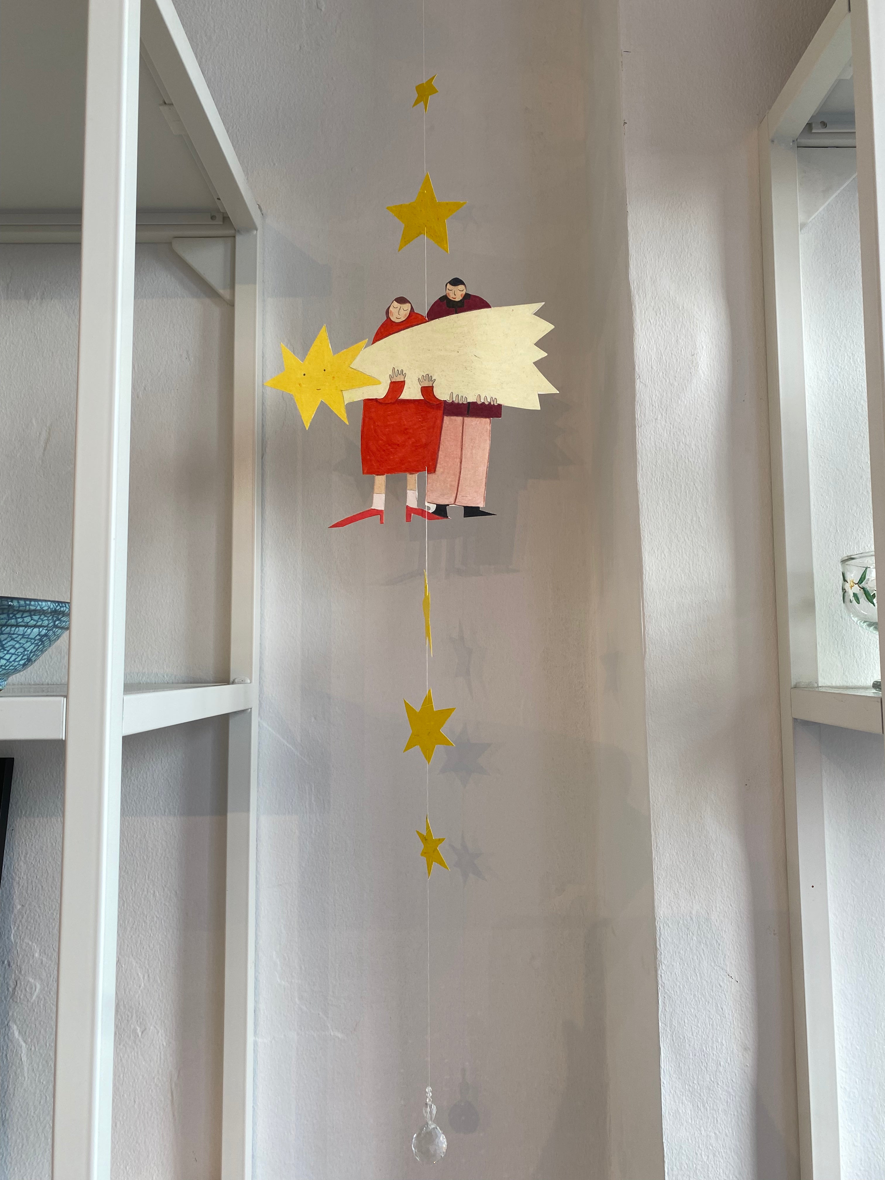 "Star couple" / Original hanging decoration