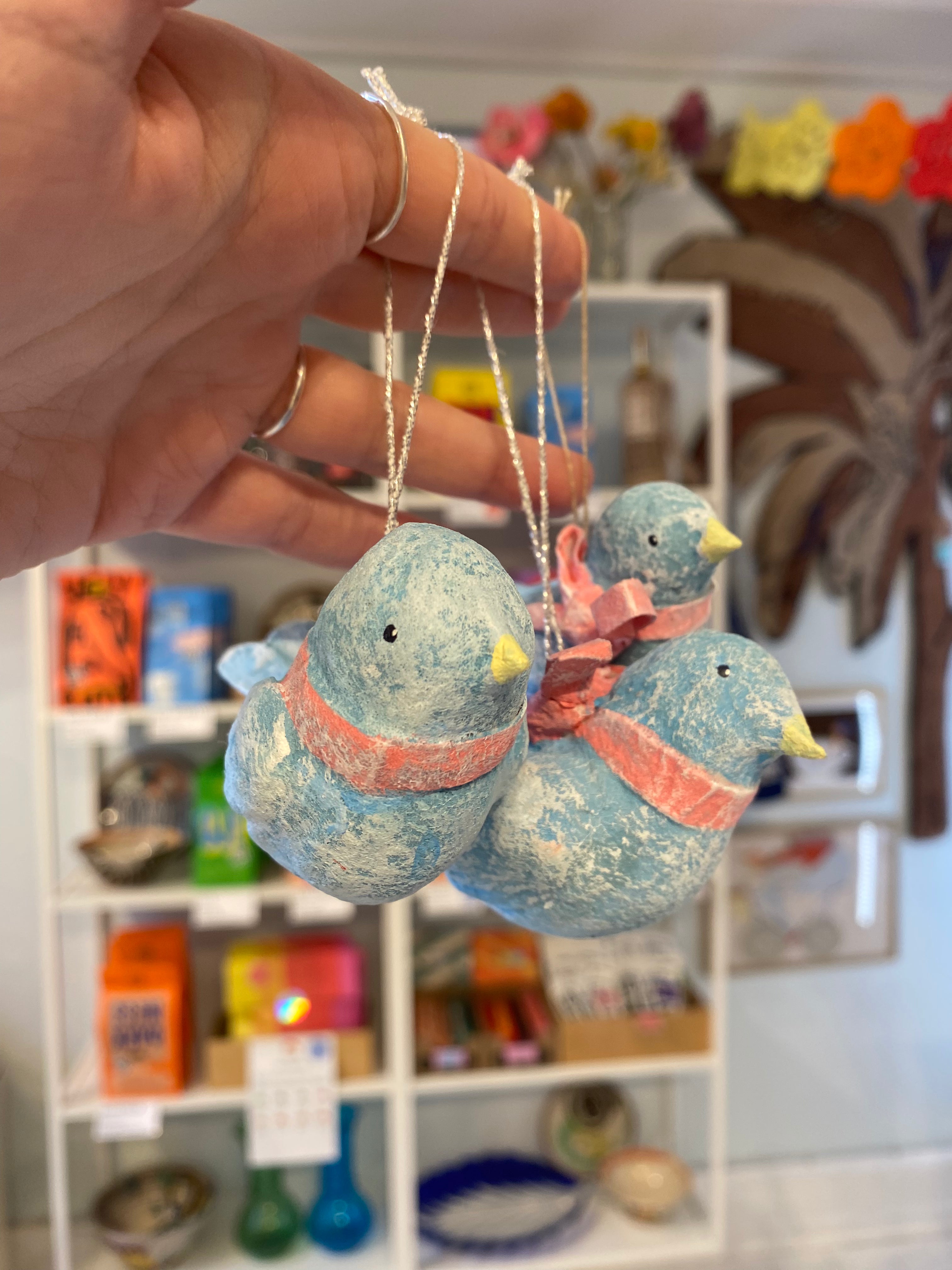 unika julepynt - Blå due