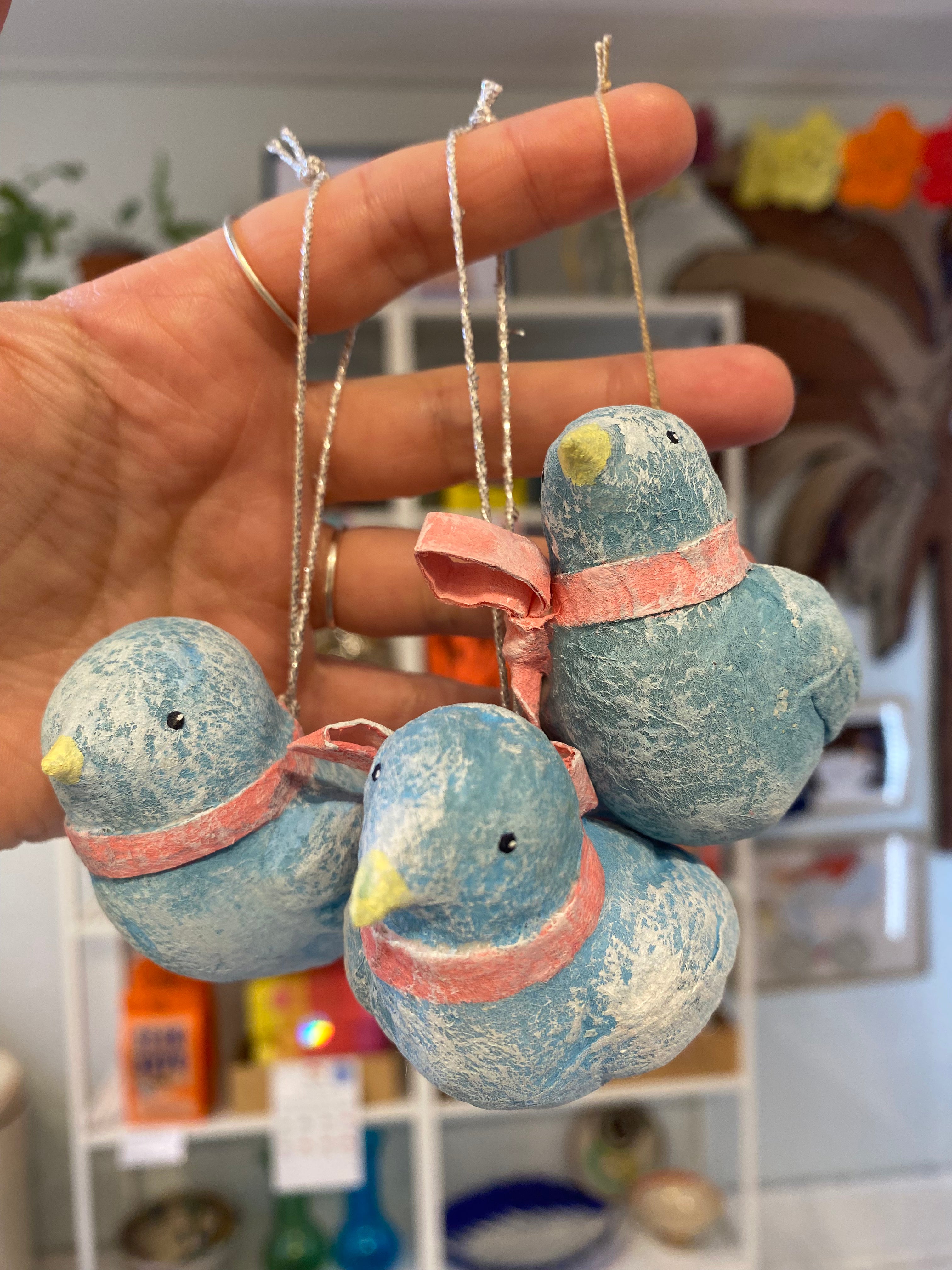 unika julepynt - Blå due