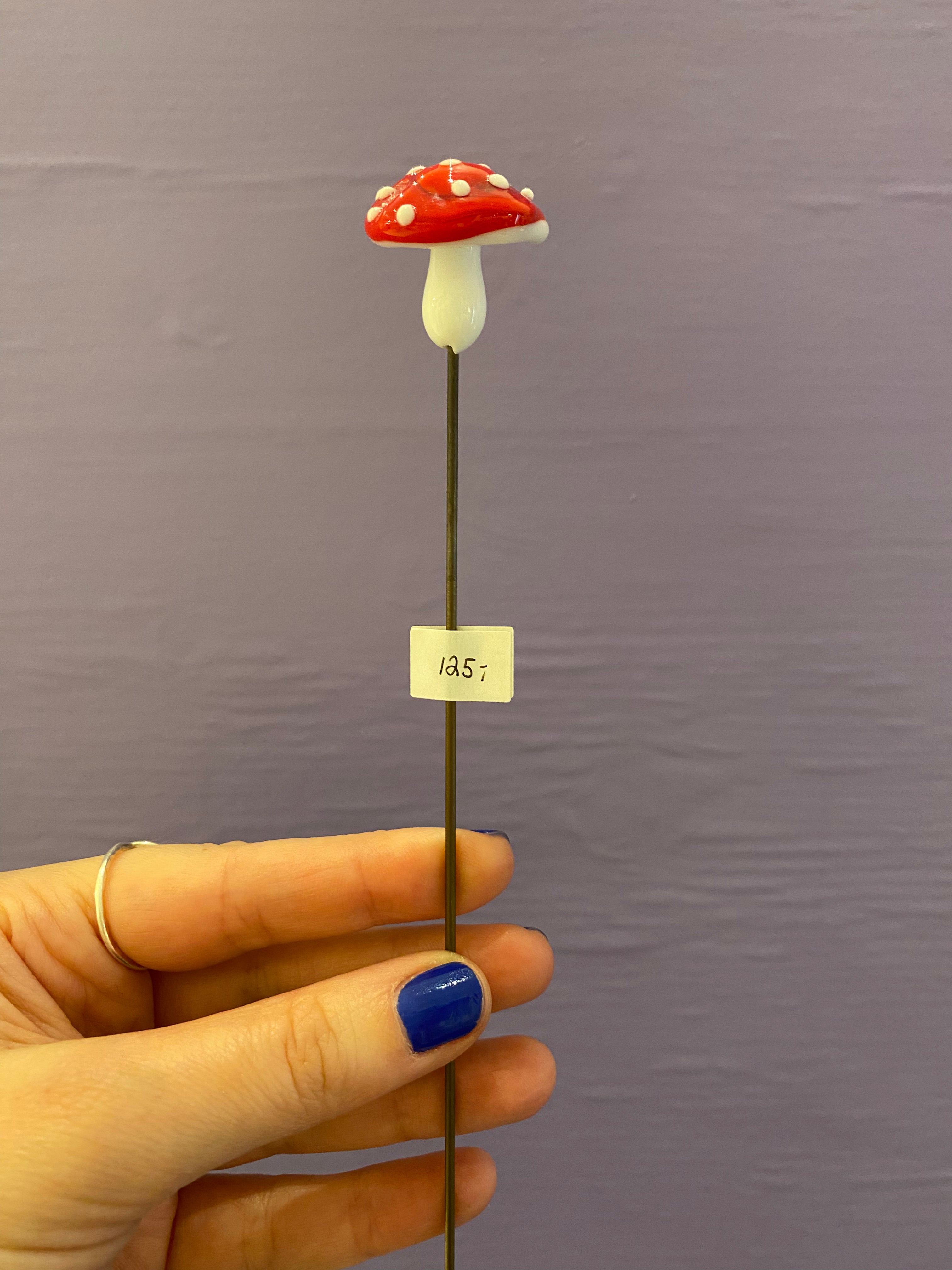 Fluesvamp - Glas pindefigur