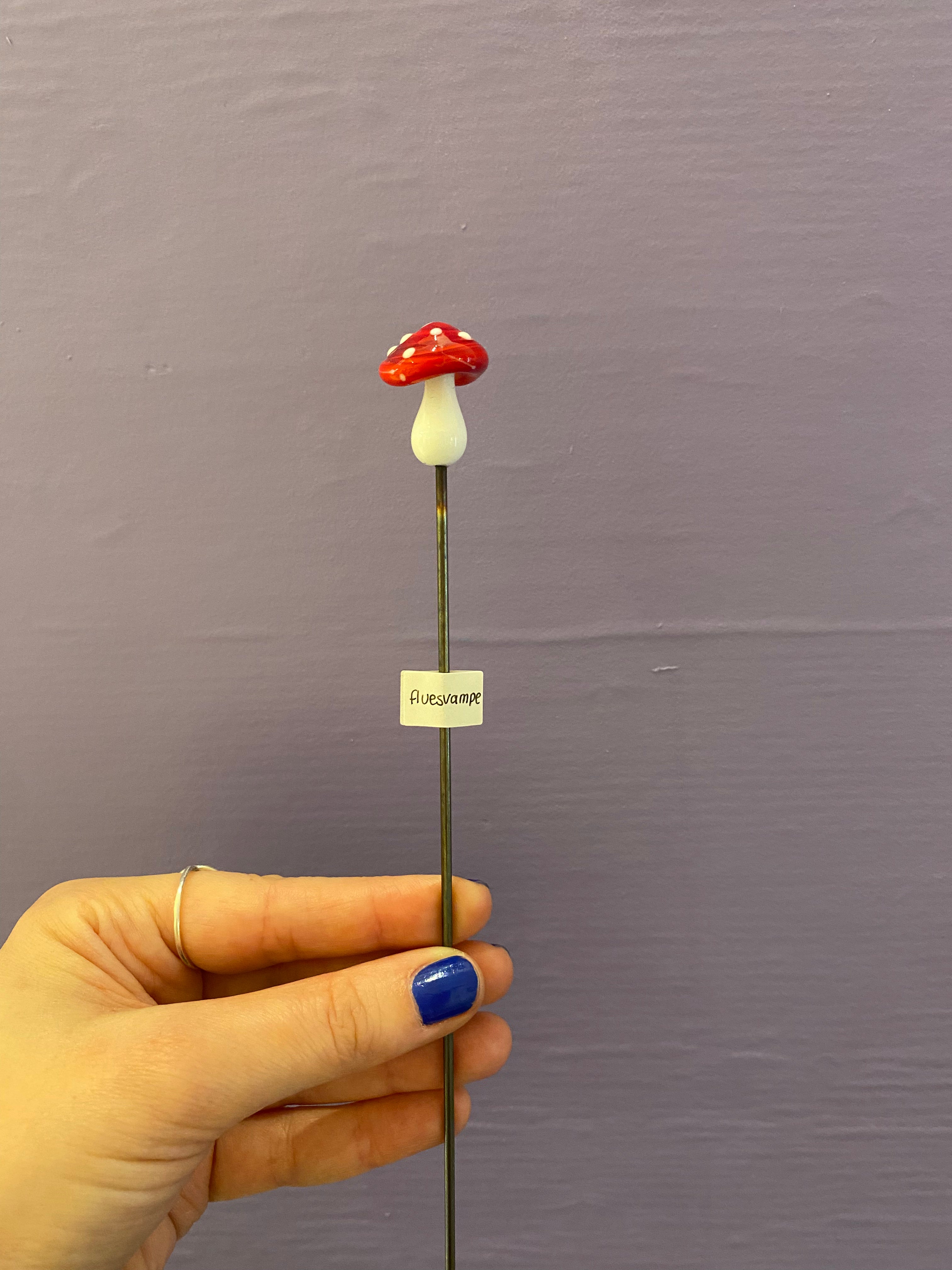 Fluesvamp - Glas pindefigur