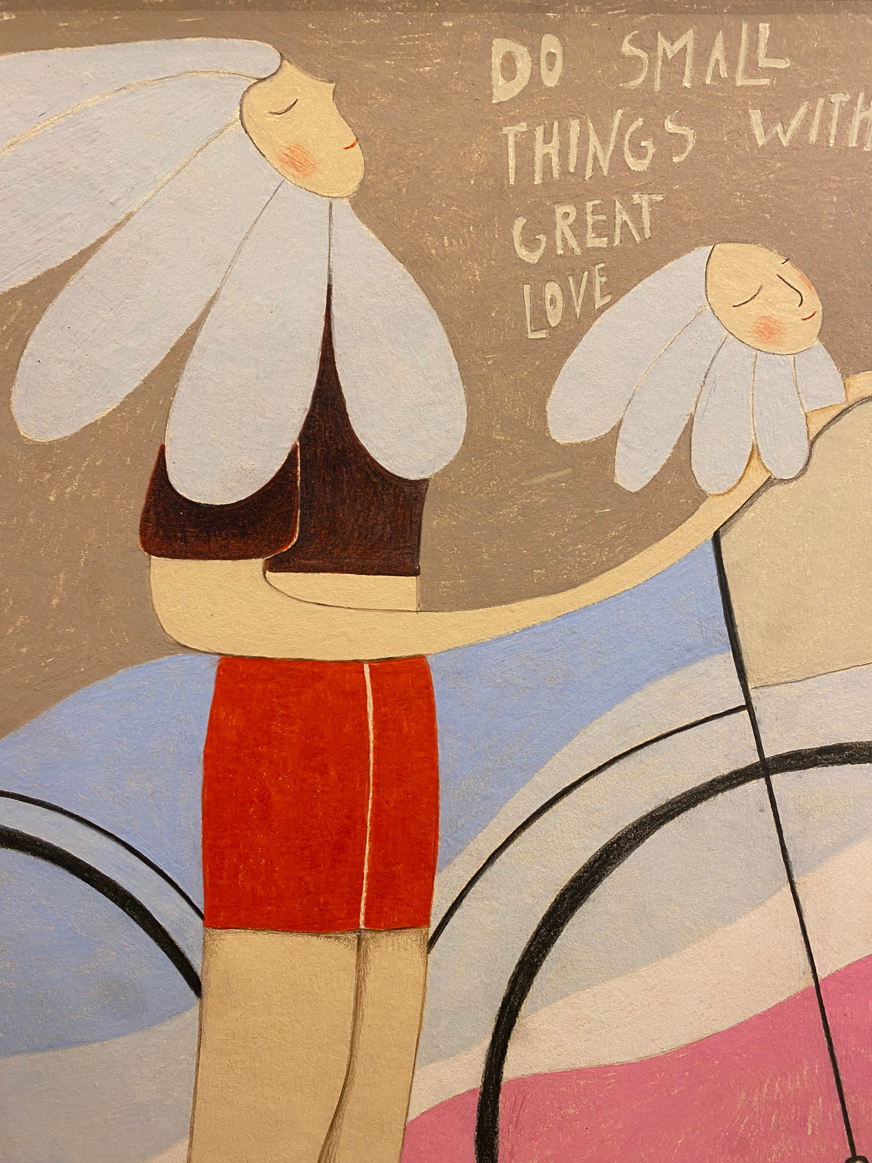 "Do small things with great love" / Original A3 illustration (framed)