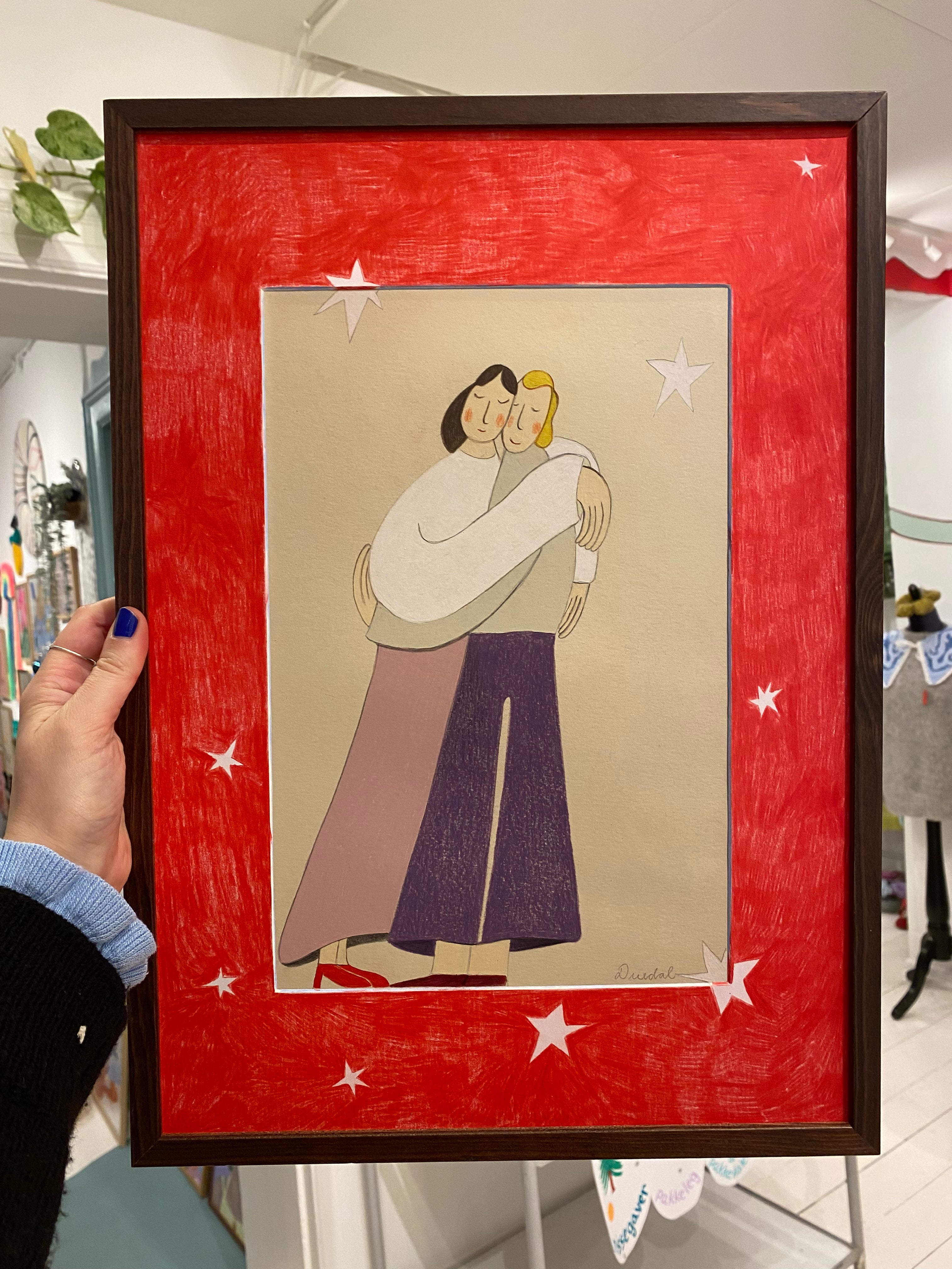 "Girlfriends" / Original A3 illustration (framed)