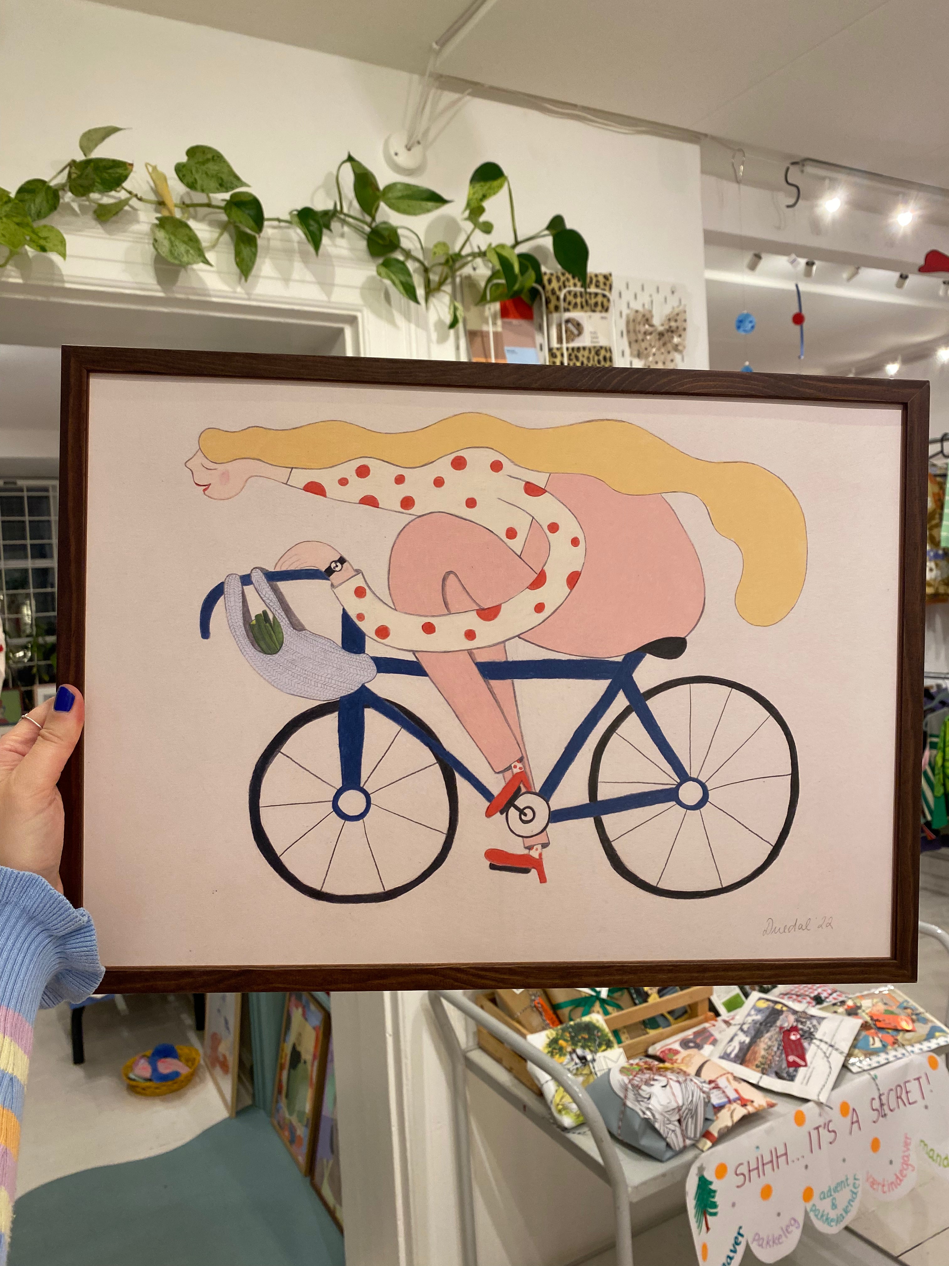 "Bike ride" / A3 print (framed)