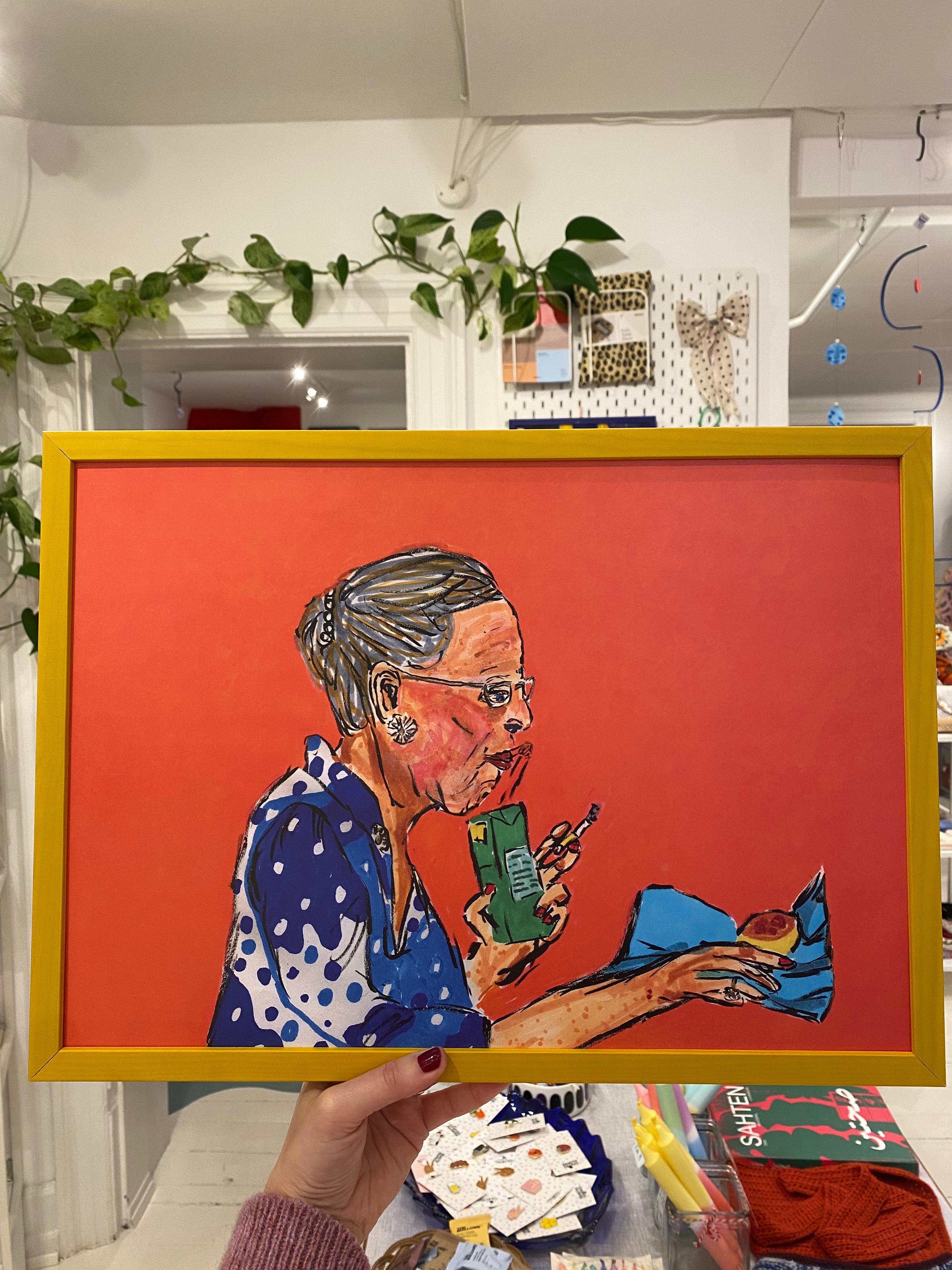 Dronning / A3 print (indrammet)