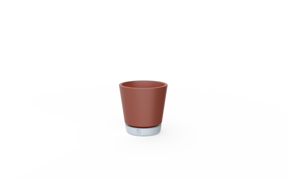 Clay Play flower pot - Rust/cloud