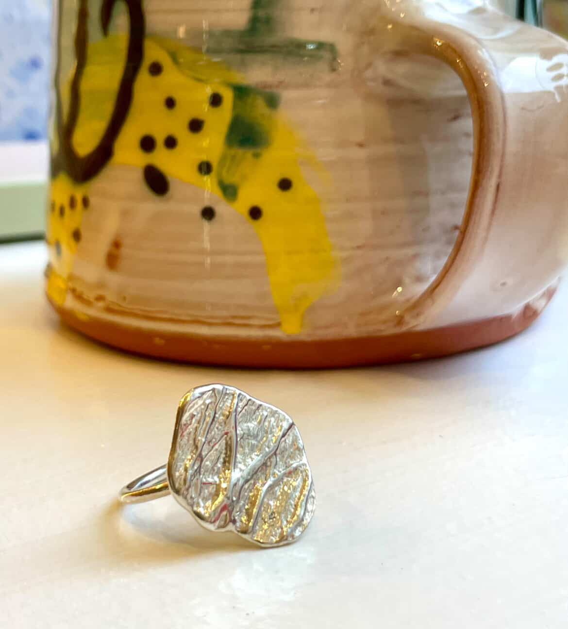 Kulpresset sølvring