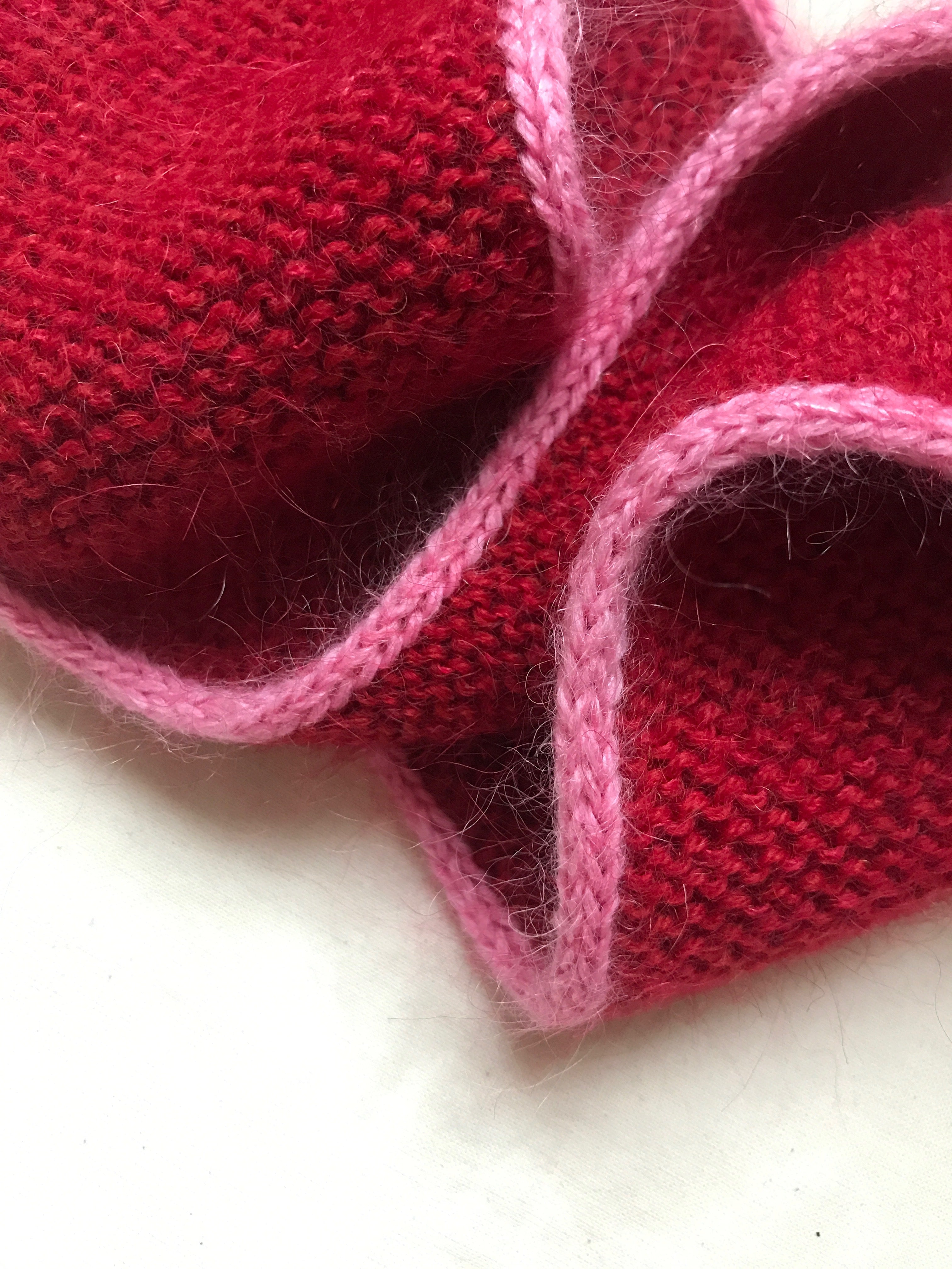 Mohair scarf (Red/pink)