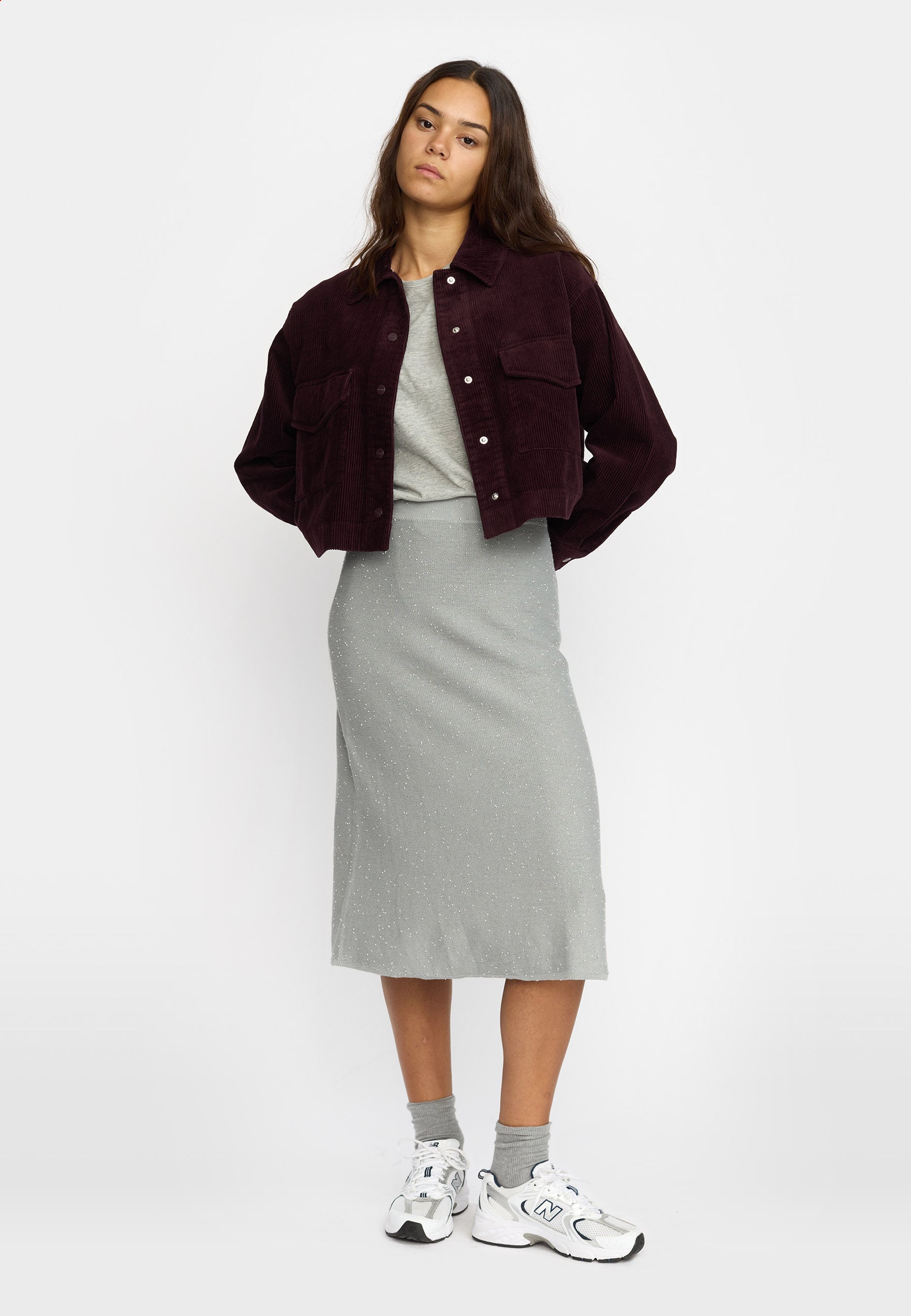 Cropped shirt - Burgundy