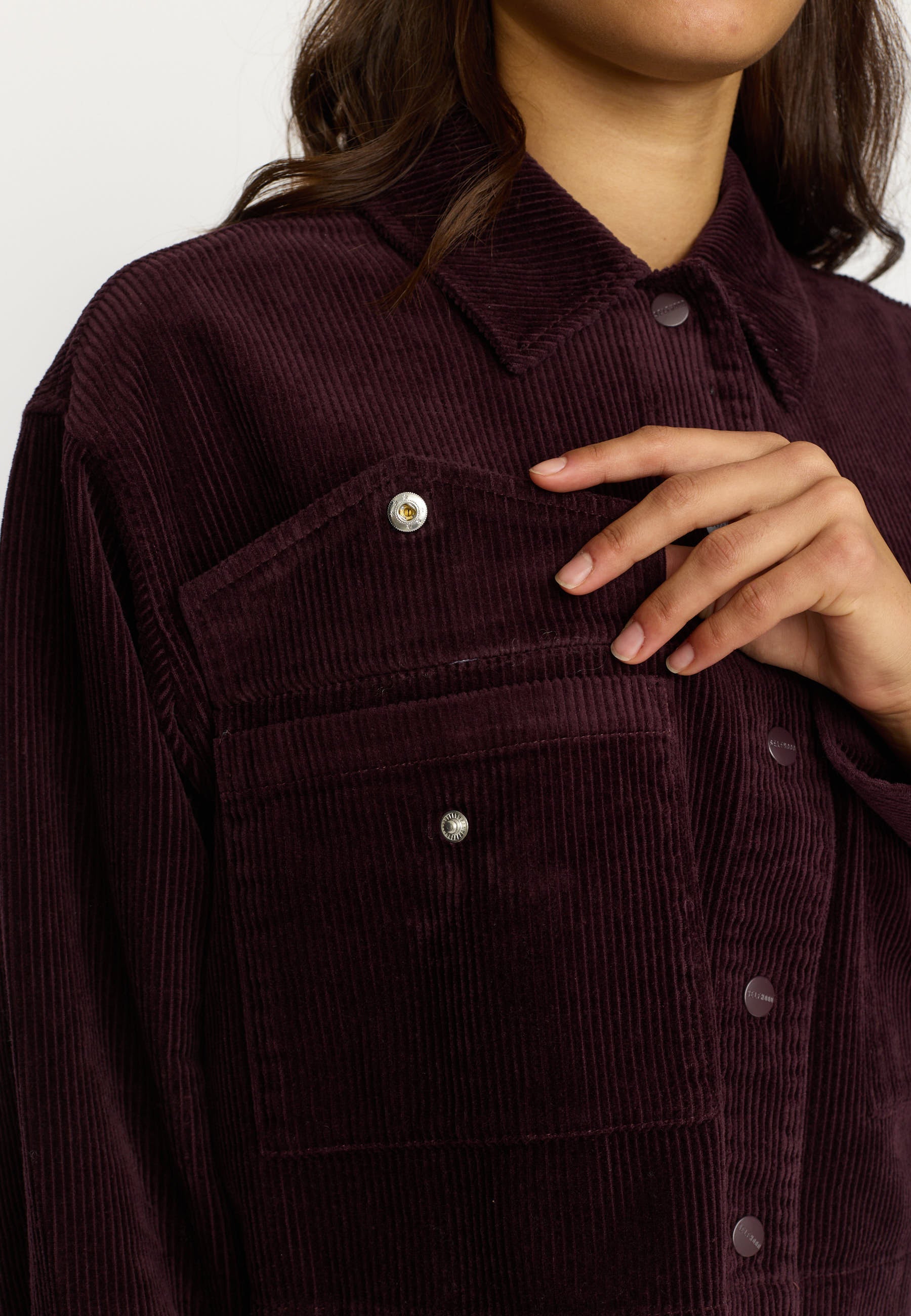 Cropped shirt - Burgundy