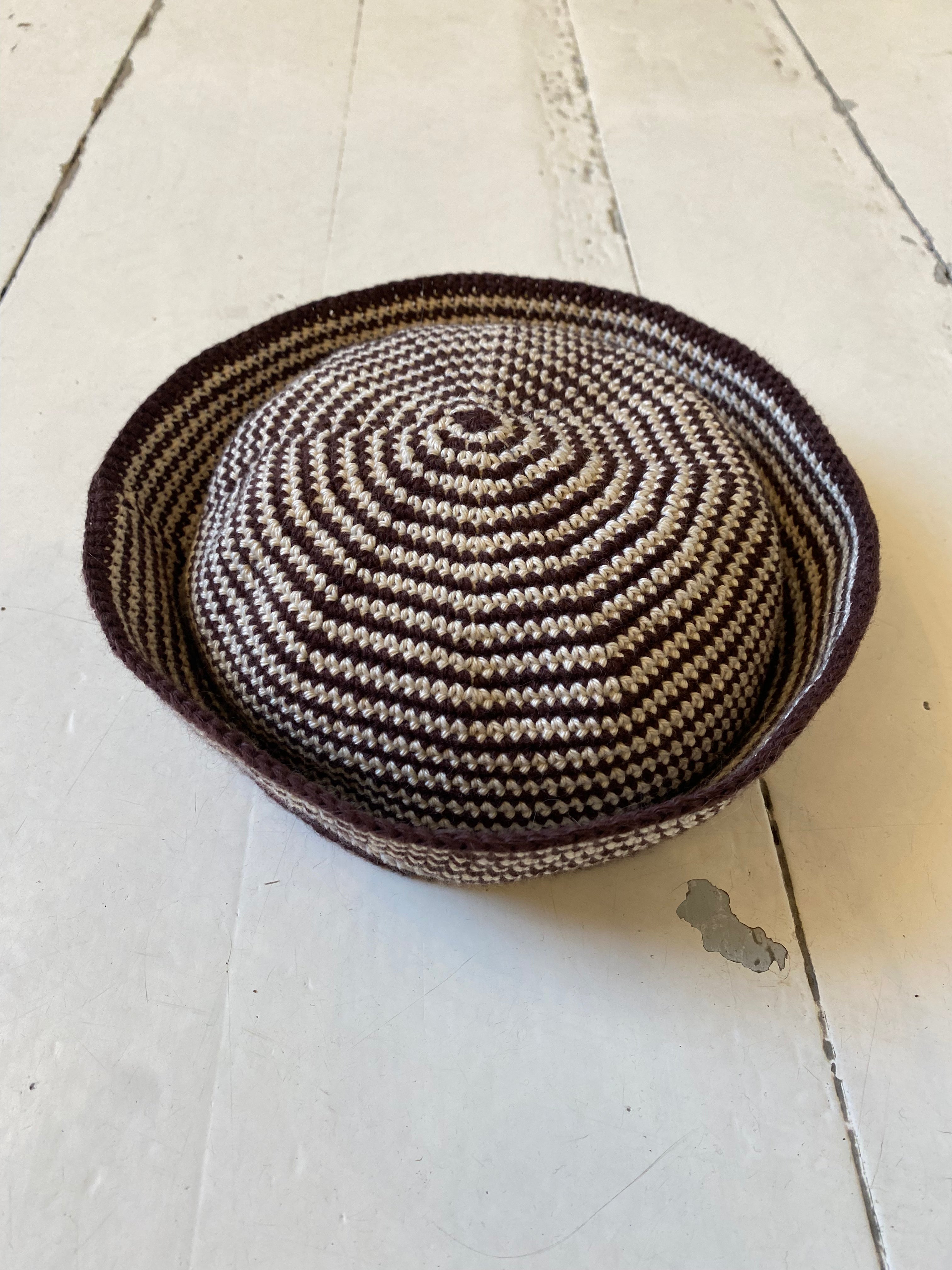 Sailor hat M (brown/white)