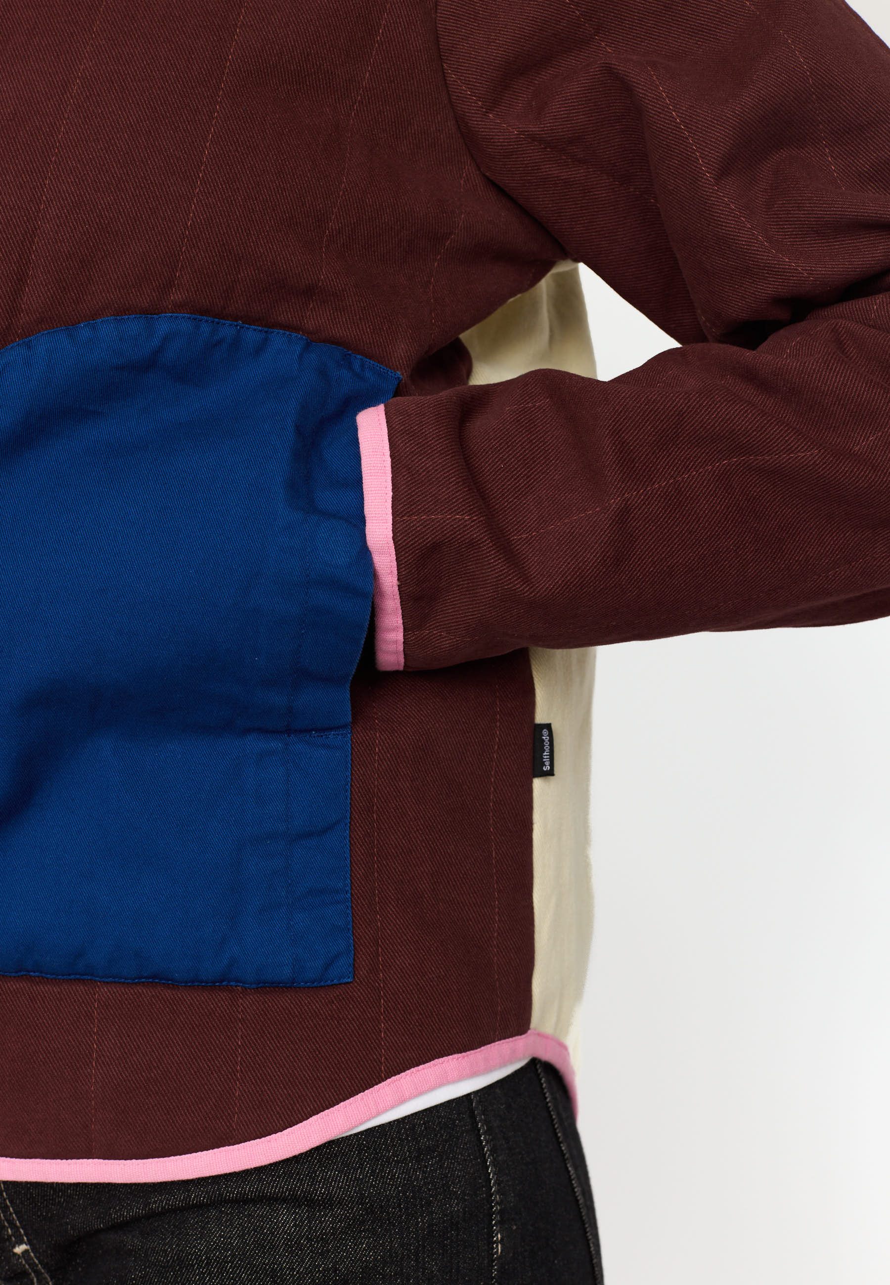 Quilted jacket, burgundy