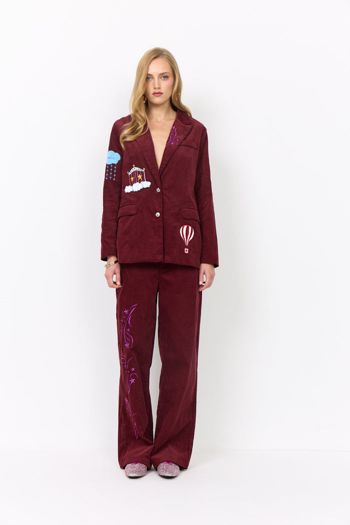 Nadine blazer - burgundy