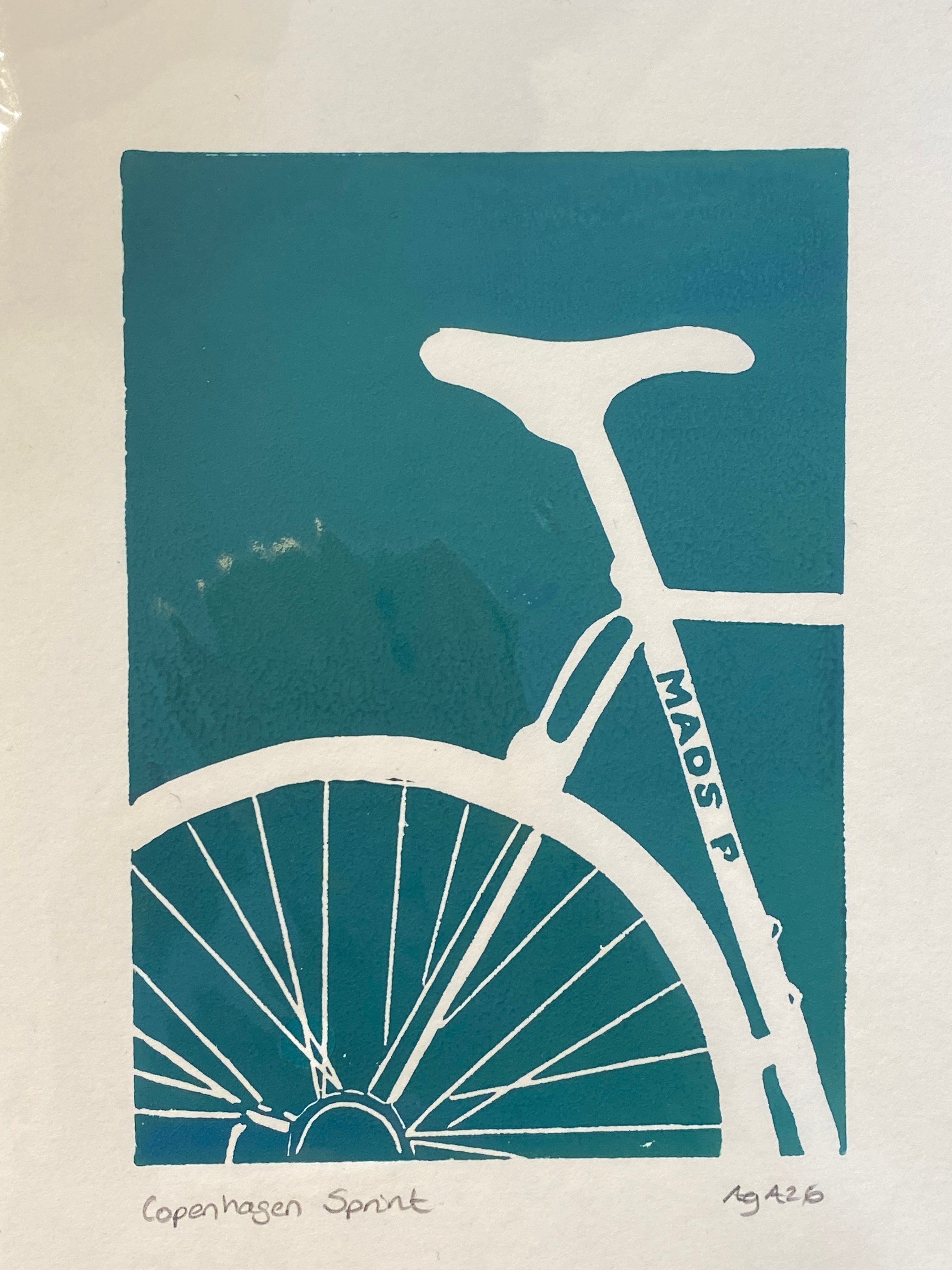 Copenhagen sprint print, mørkegrøn A5
