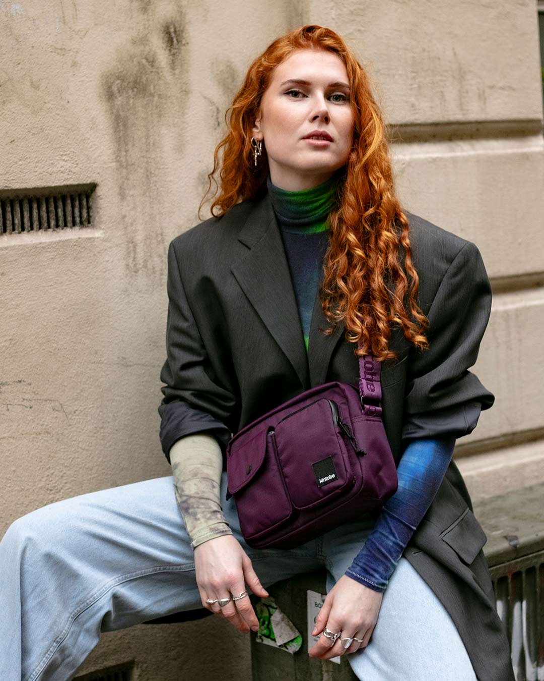 MILES Crossbody taske - Deep Aubergine