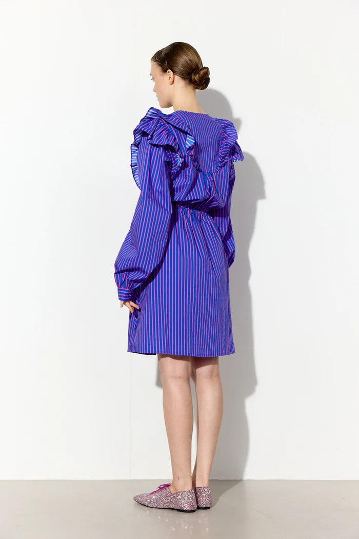 Lucinda Dress - Blue Striped