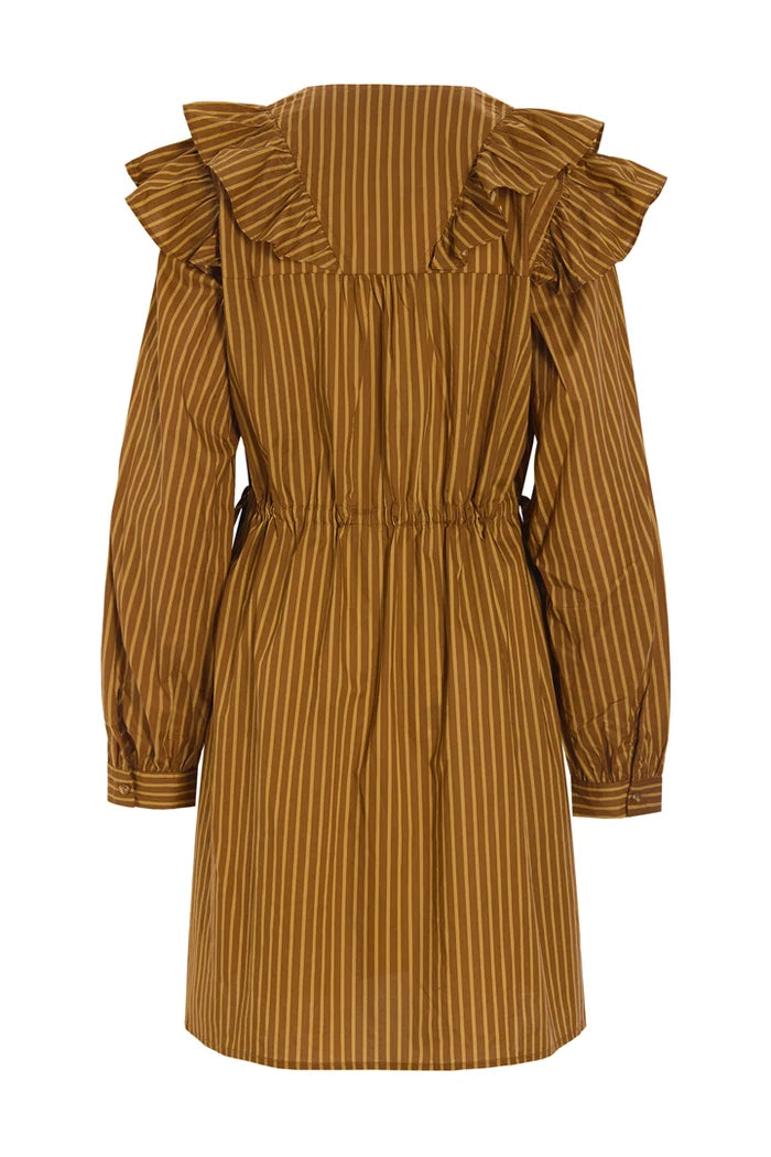 Lucinda Dress - Caramel striped