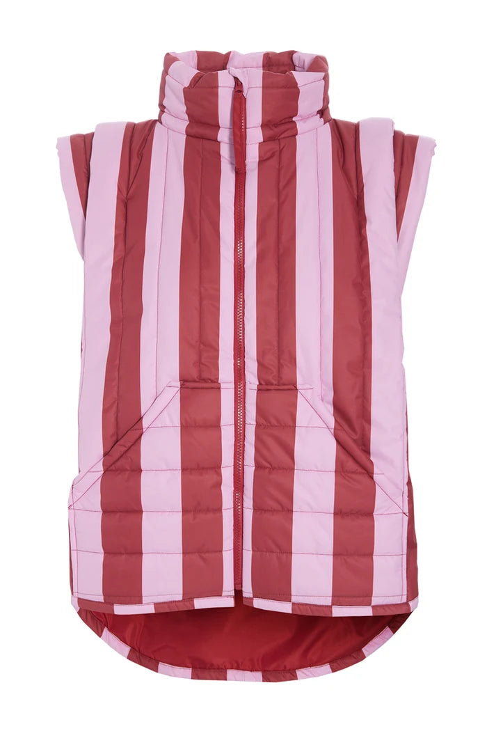 Merle Vest - Red Stripes