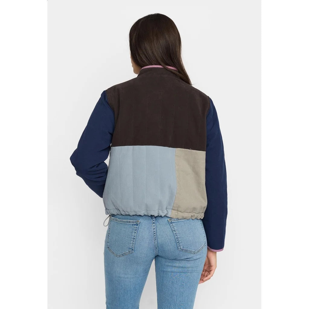 Quilted Patchwork Jacket, Blue