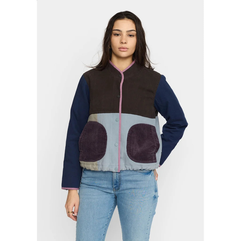 Quilted Patchwork Jacket, Blue