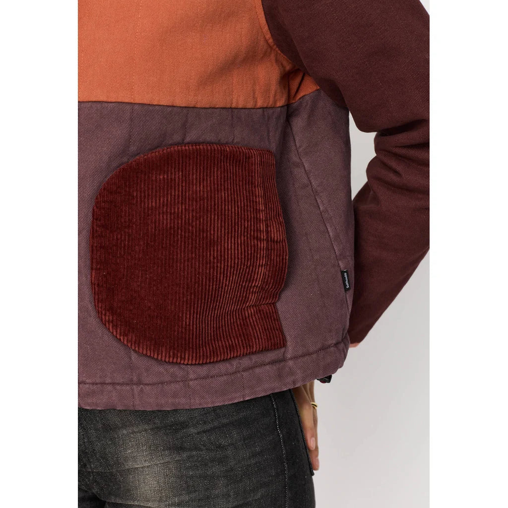 Quilted Patchwork Jacket, Orange