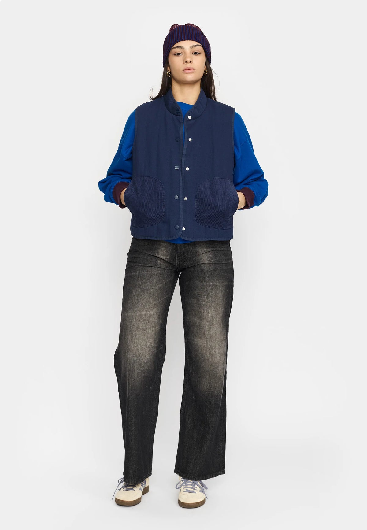 Quilted vest, Blå