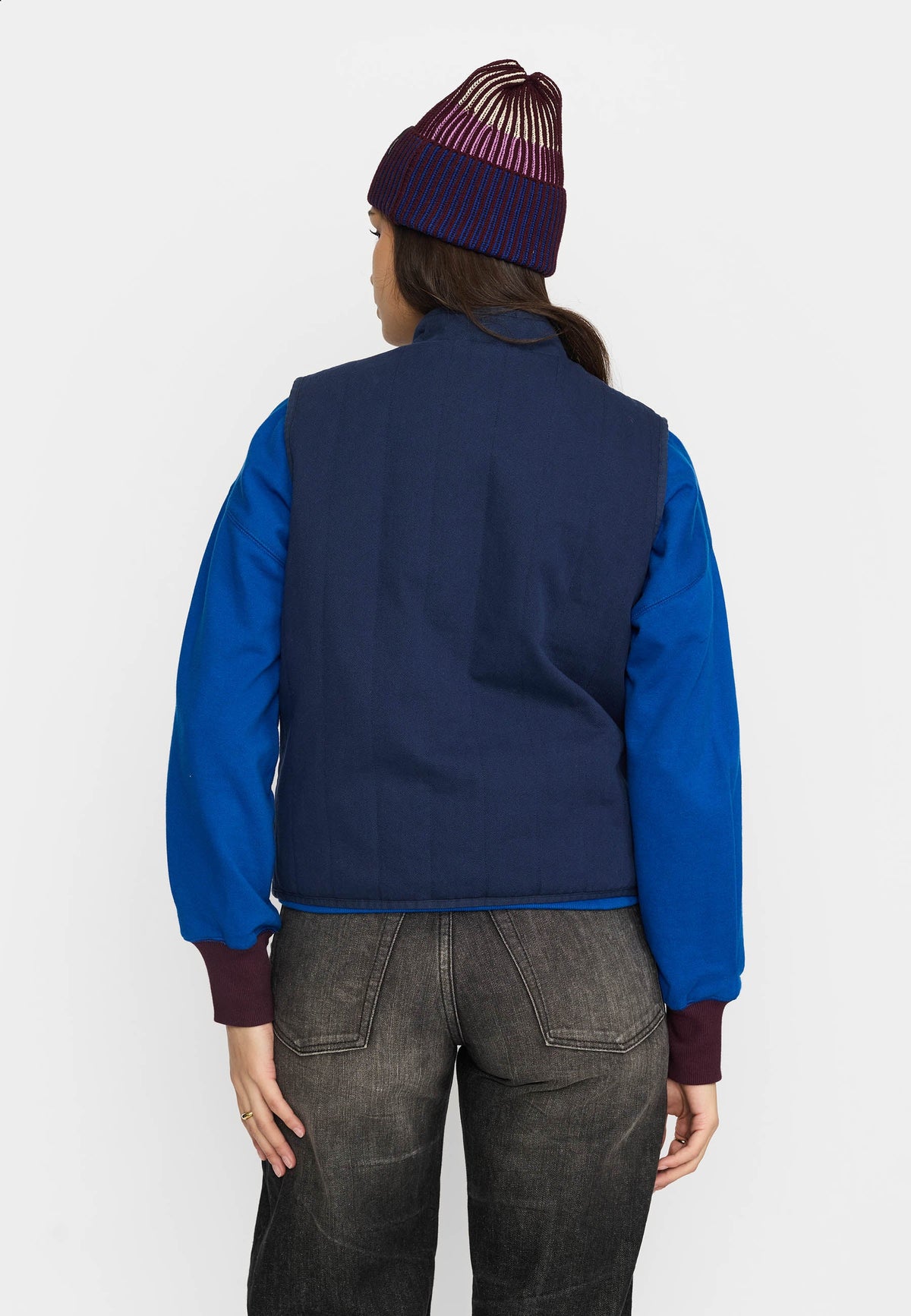 Quilted vest, Blå