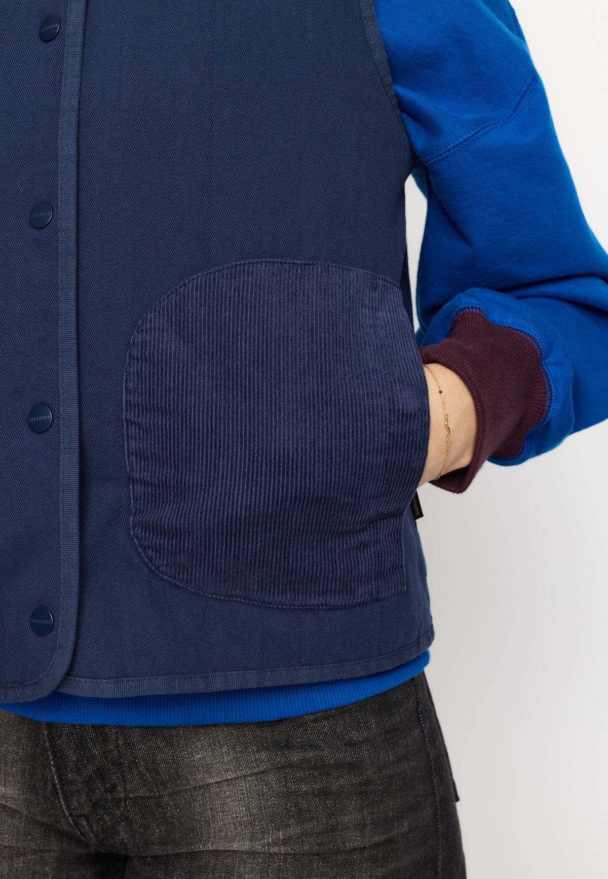 Quilted vest, Blå
