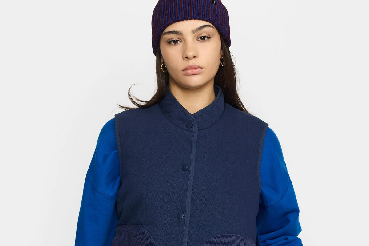 Quilted vest, Blå