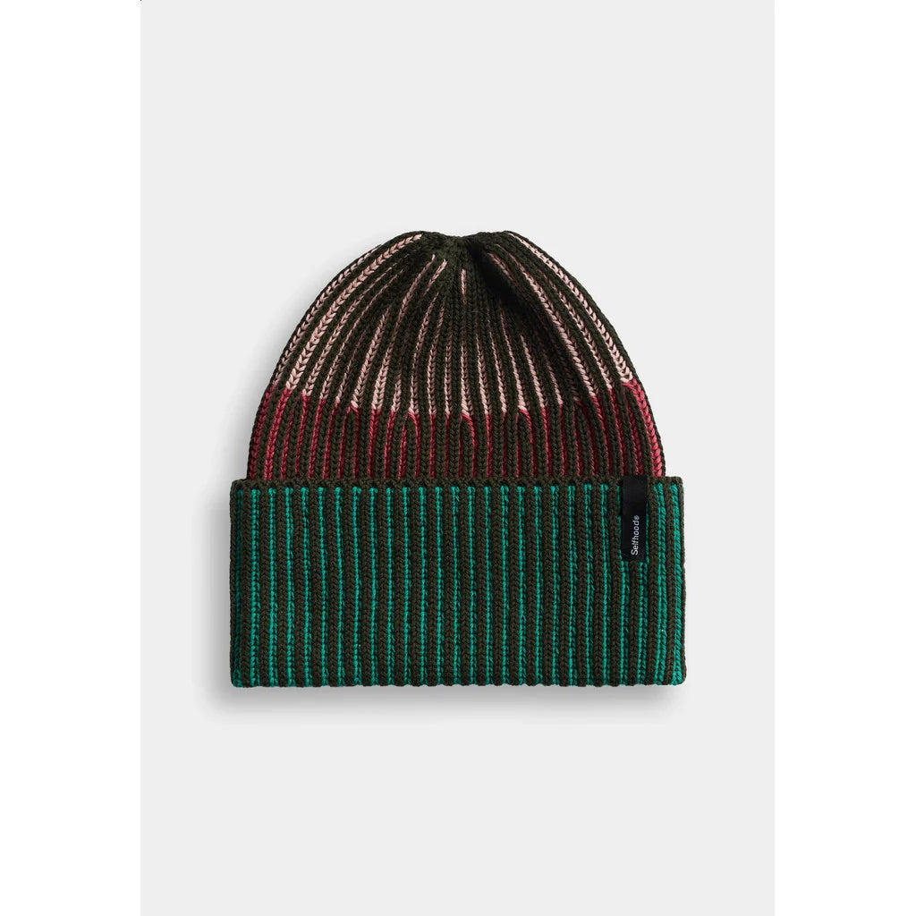 Rib Block Beanie, Army