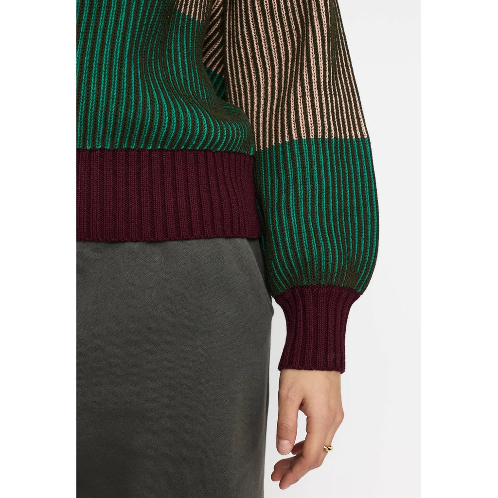 Rib Block Knit, Army
