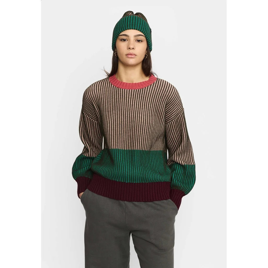 Rib Block Knit, Army