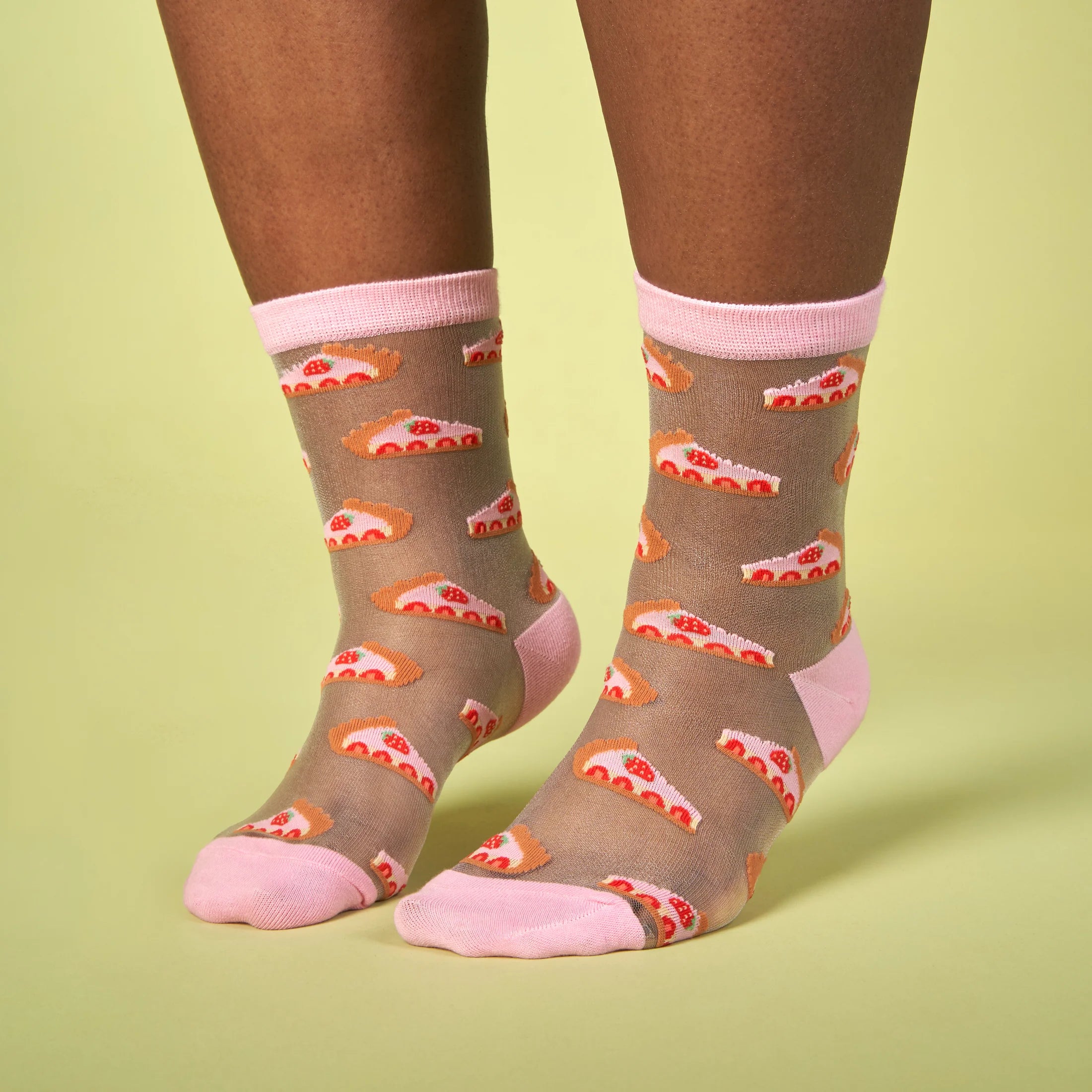 Jordbærtærte socks, sheer