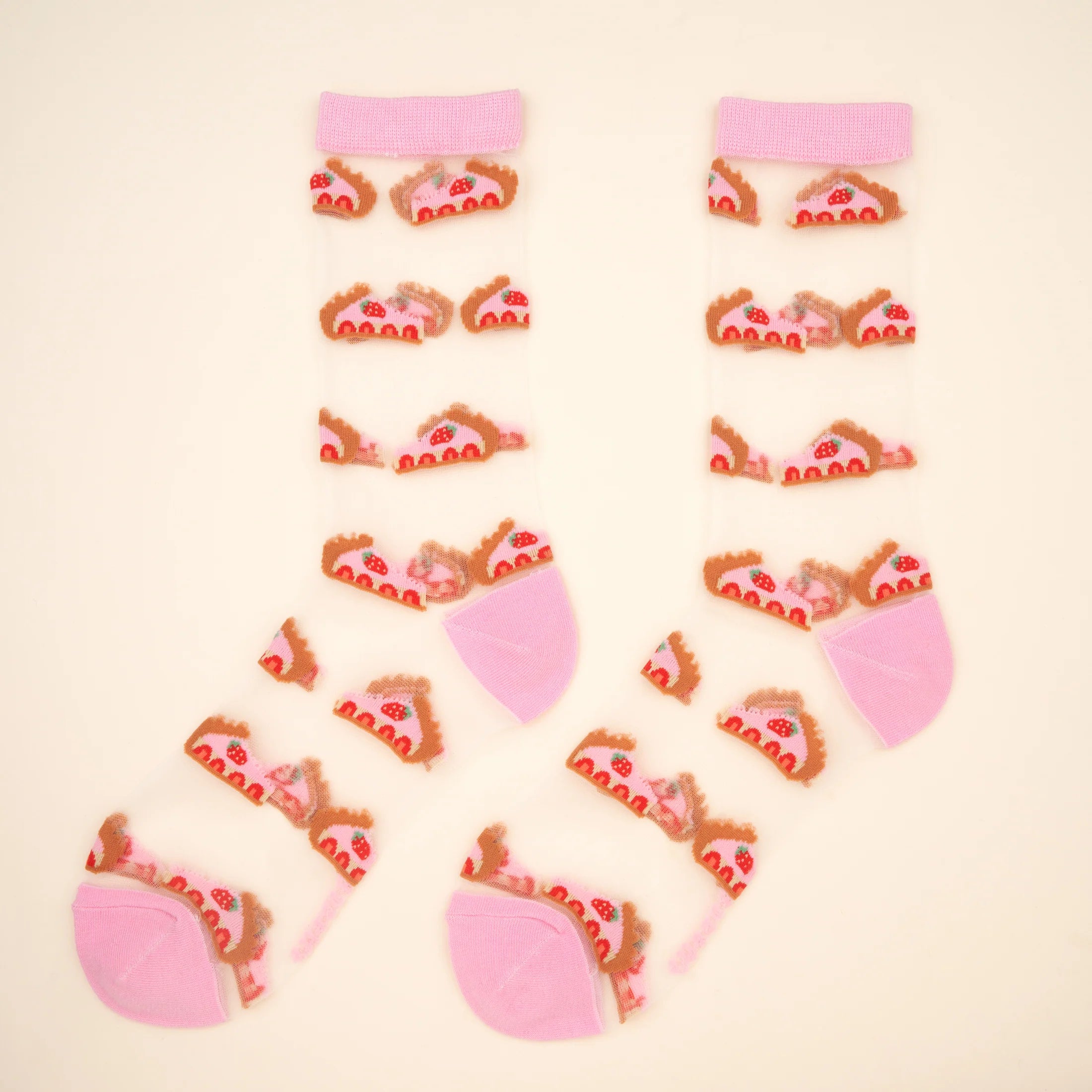 Jordbærtærte socks, sheer