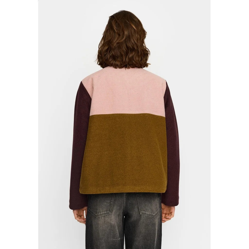 Block Jacket, Burgundy