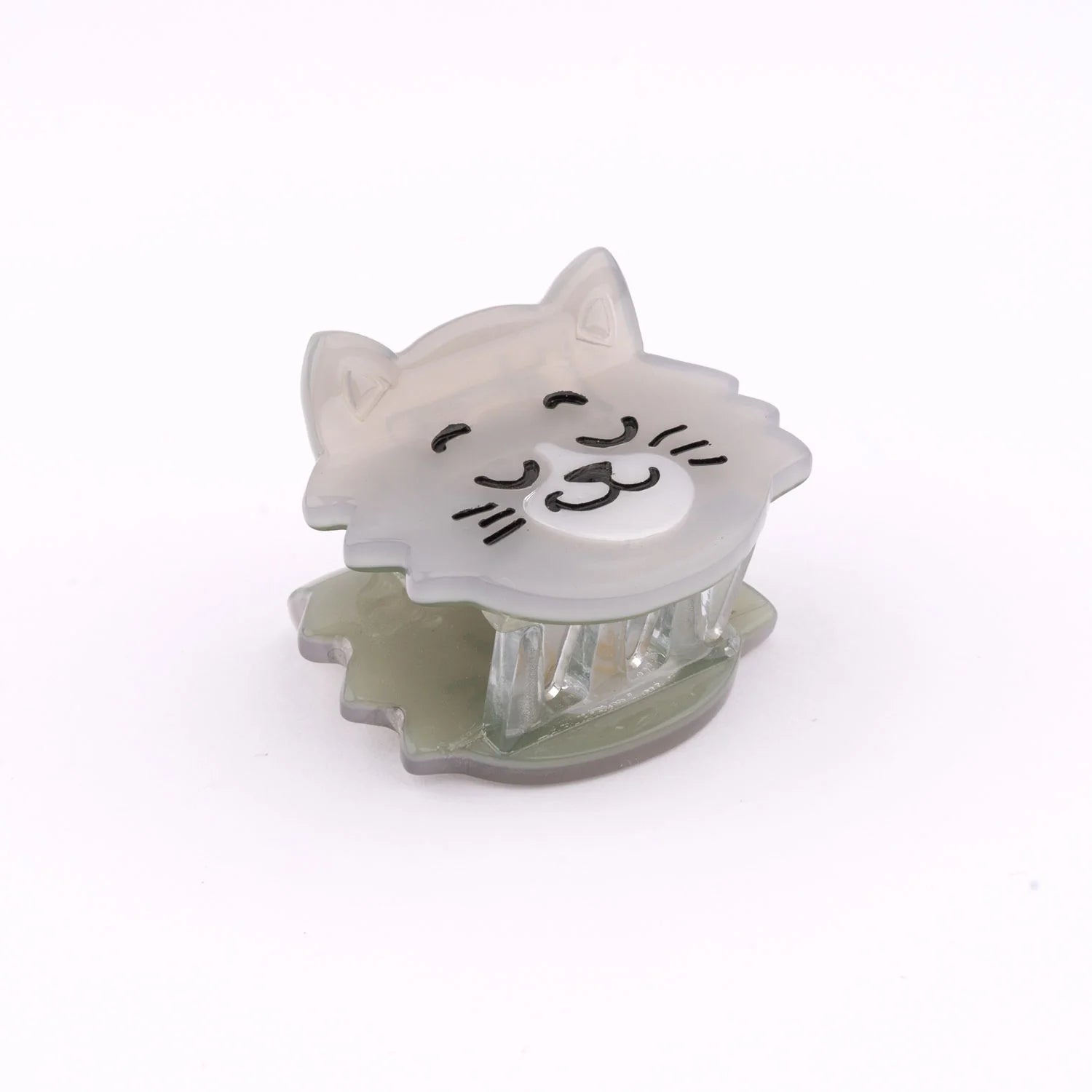 Mini Grå katte Hårklemme